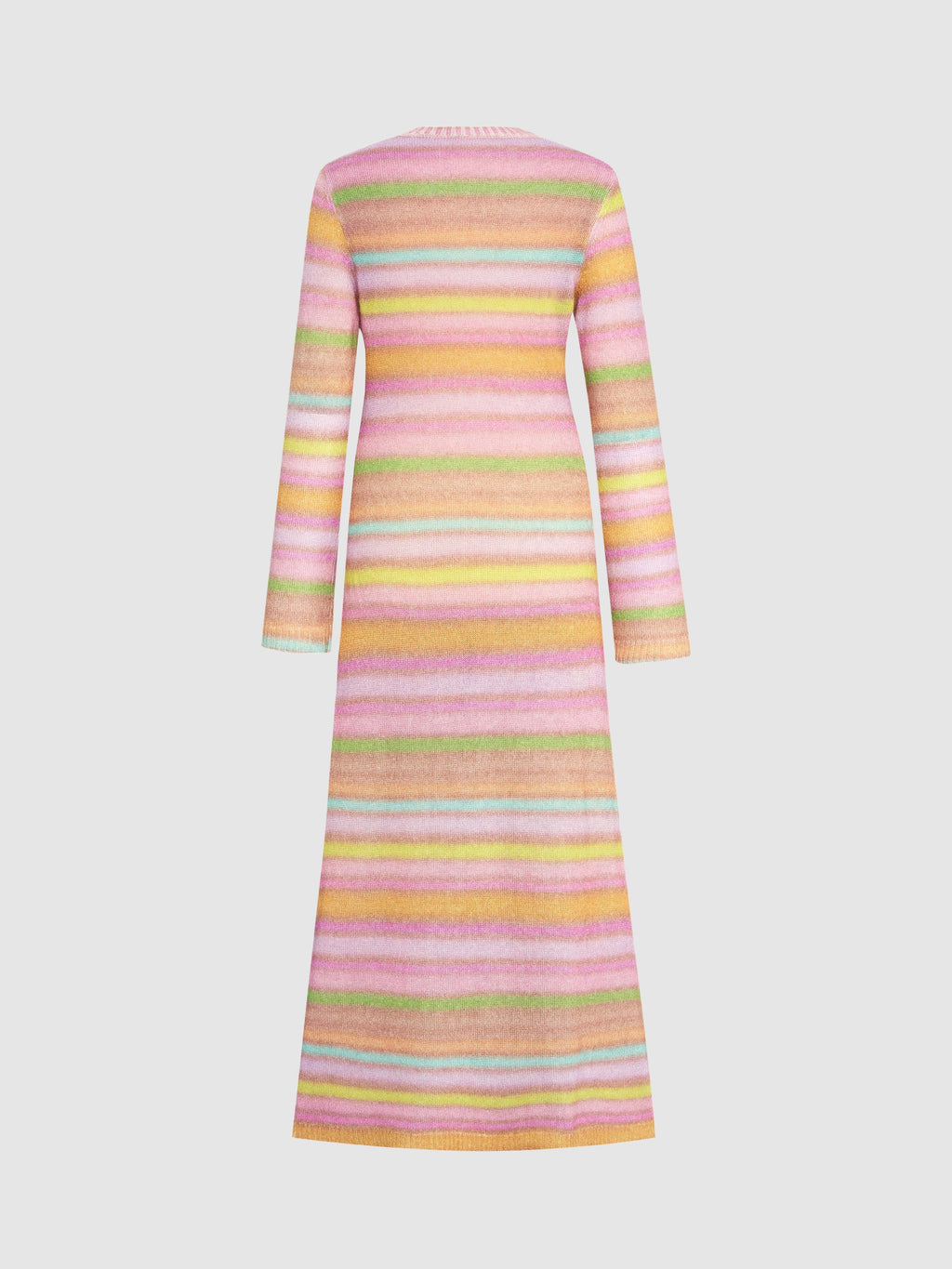 Colorful striped printed knit Dress - 7