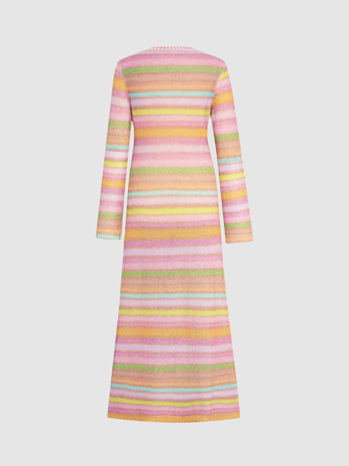 Colorful striped printed knit Dress - 7