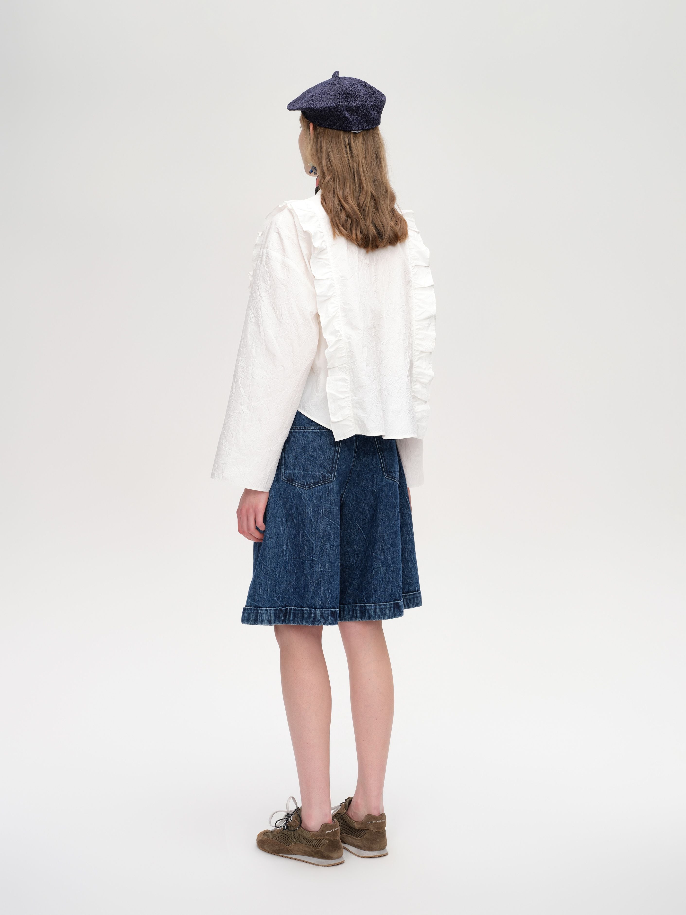 Wrinkled Button-Up Shirt - 4