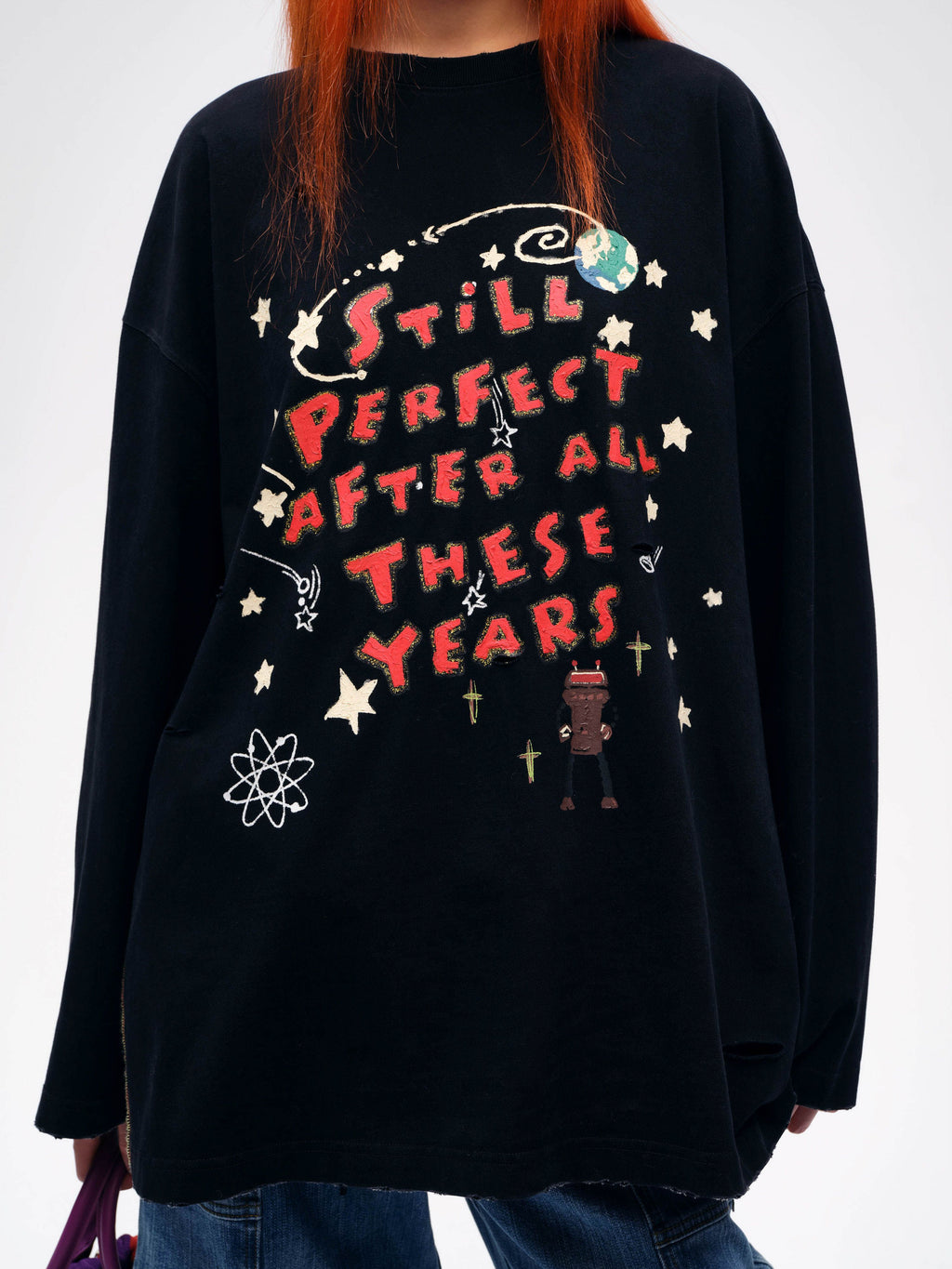 Space Print Long Sleeve T-shirt - 1
