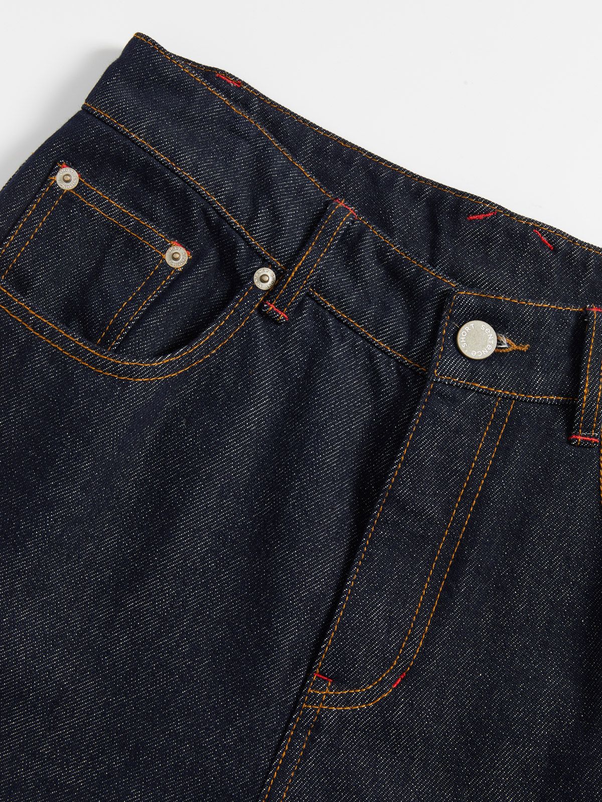 Wide Cuffed Indigo Jeans - 6