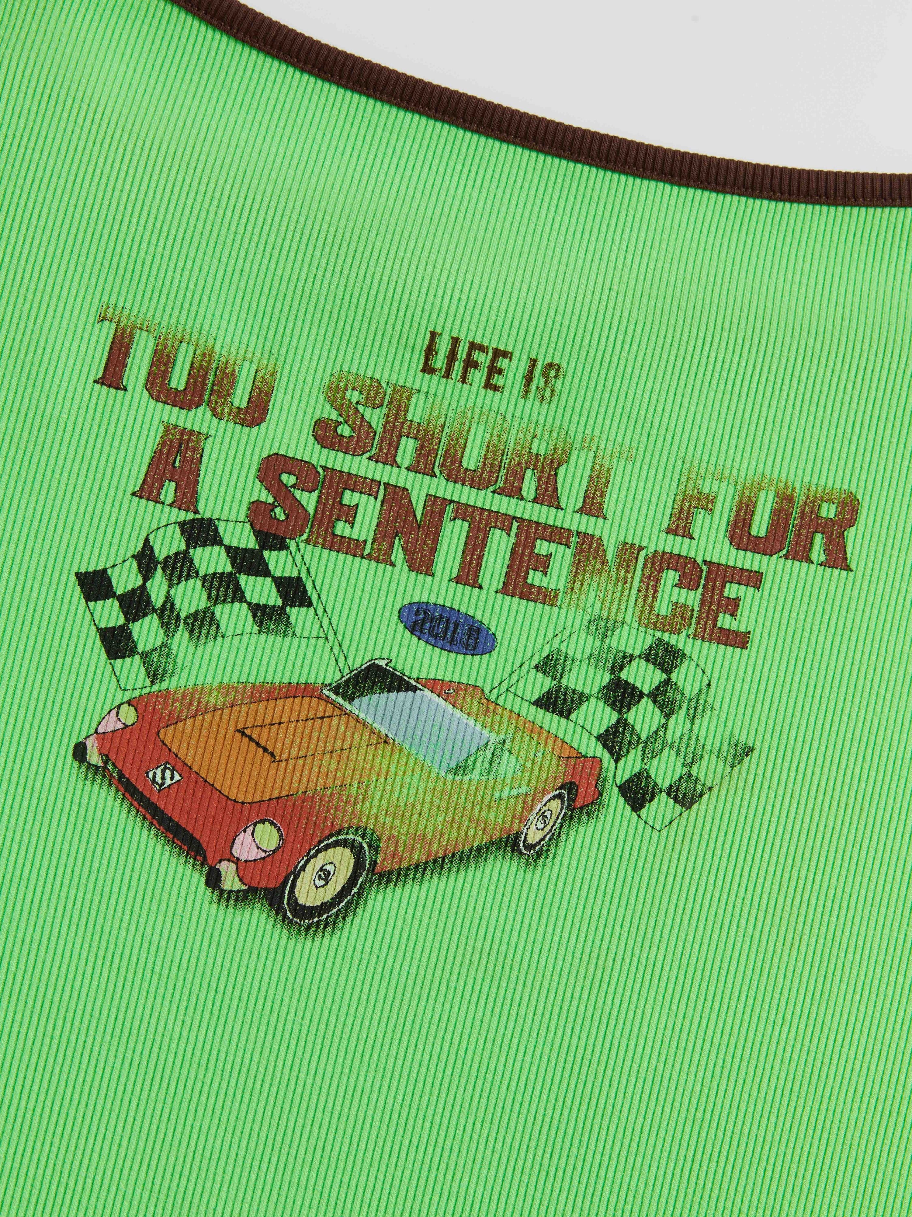 Printed Slim‑fit Tank Top - 4