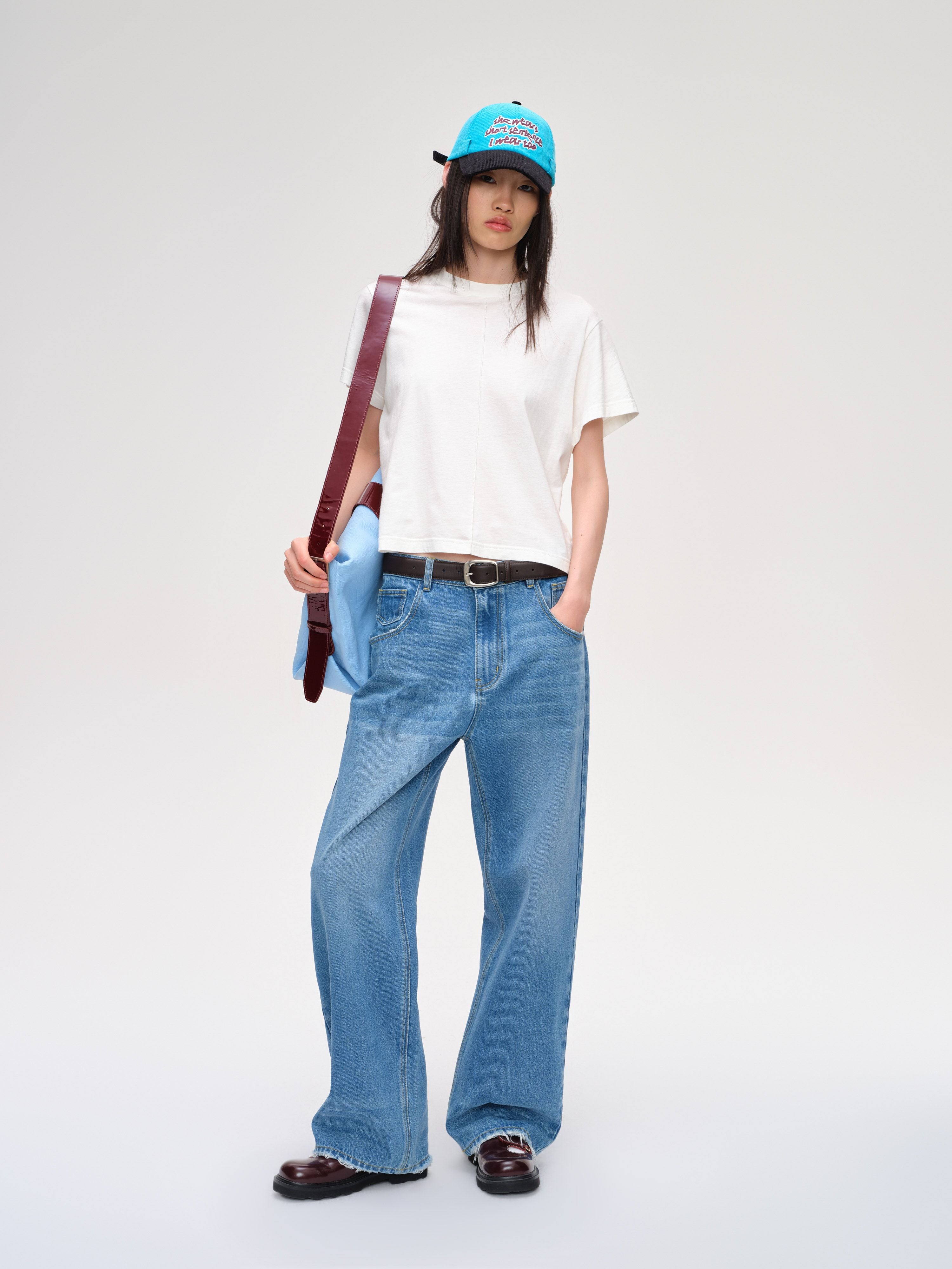 6-Pocket Mid-Rise Straight Jeans - 2