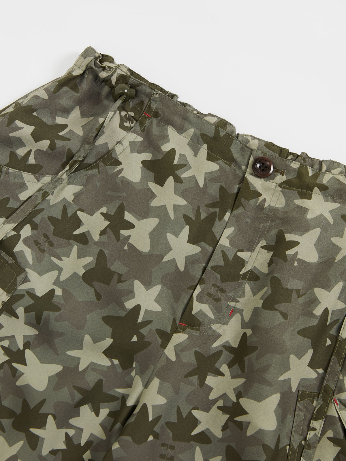 Silk Camouflage Wide-Leg Cropped Trousers - 7