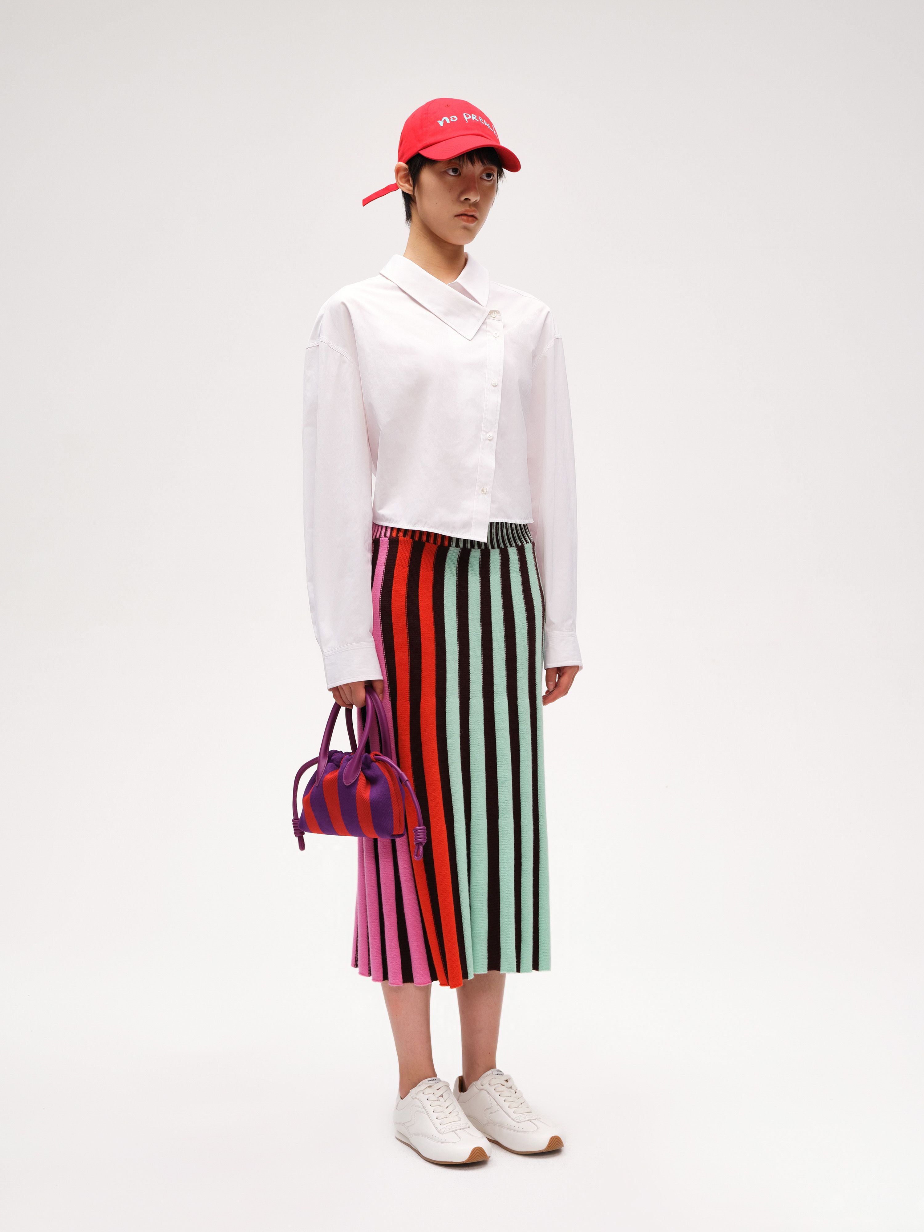 Vertical striped knit Skirt - 2