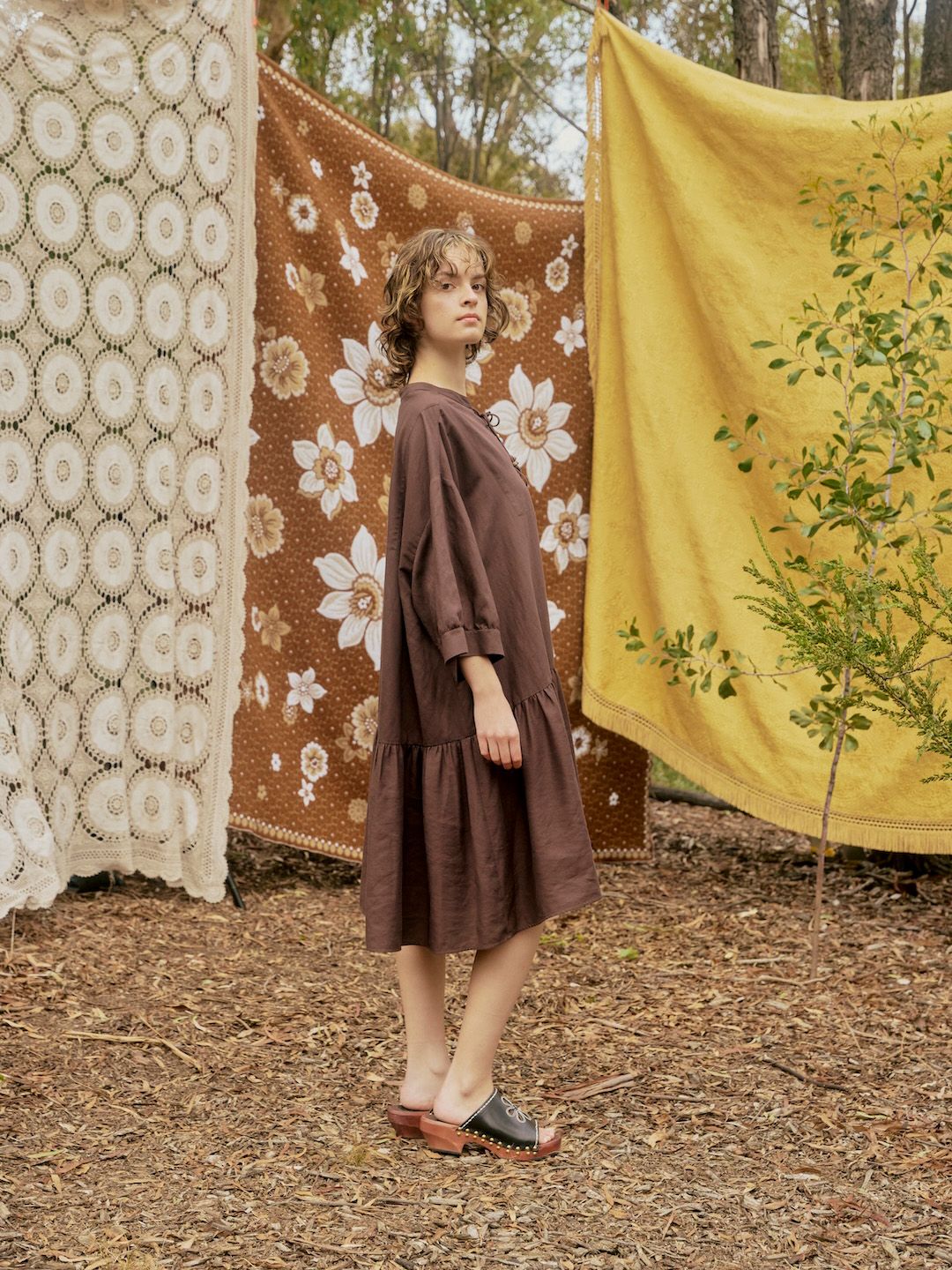 Beaded Lace-Up Loose Dress - 2