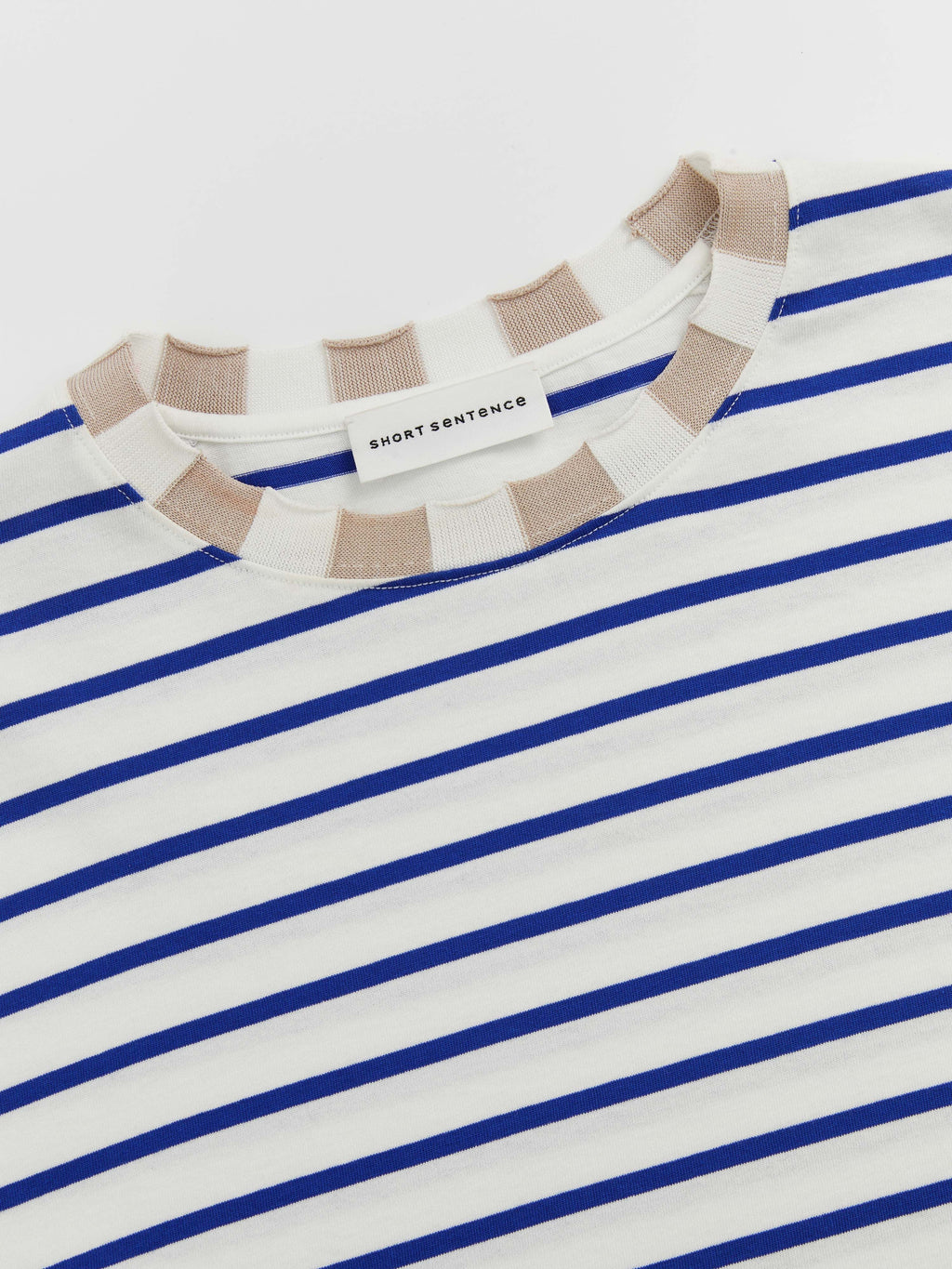 Striped Collar Color Block T-Shirt - 4