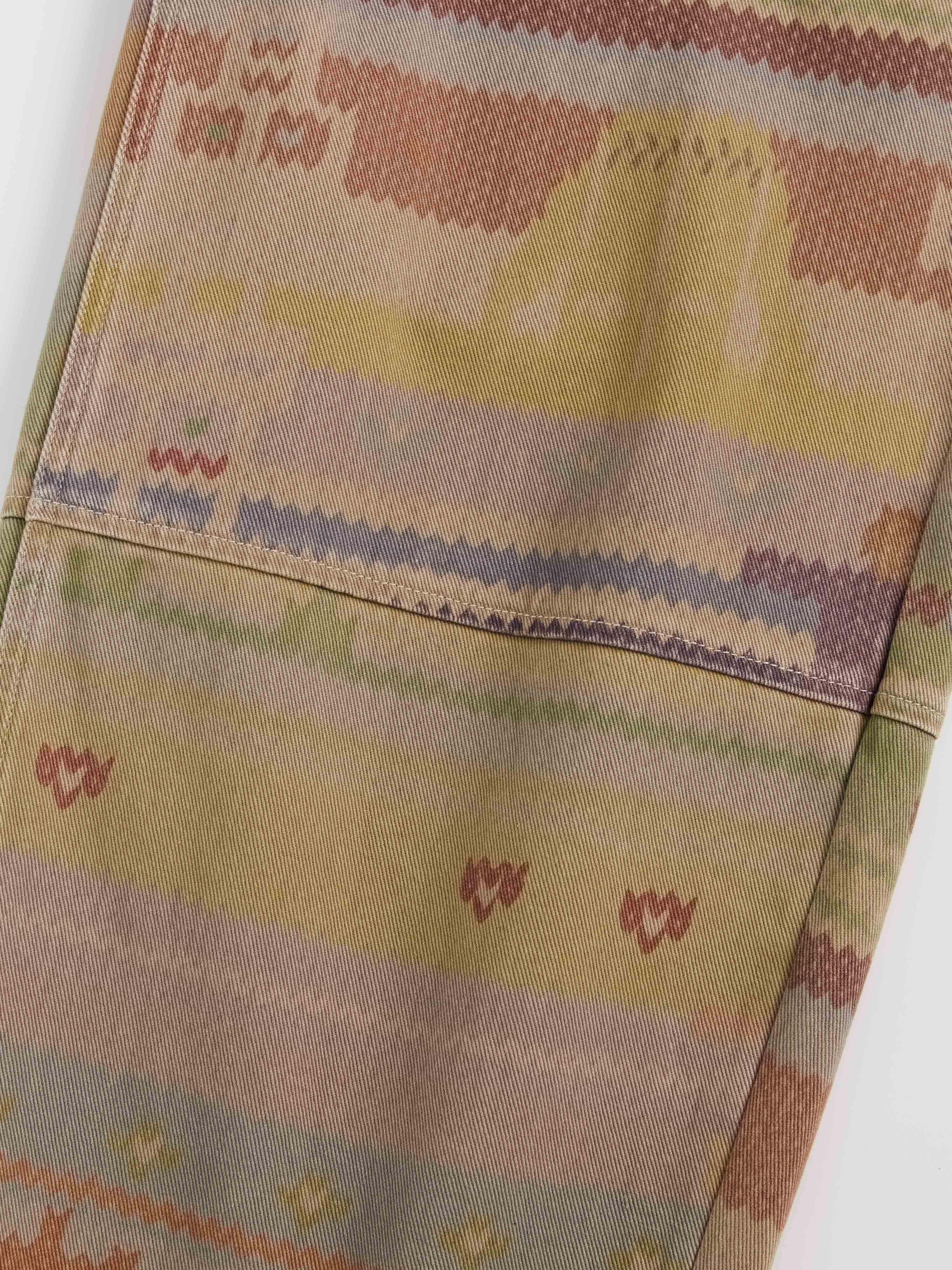 Faux-Sweater Print Cropped Trousers - 7