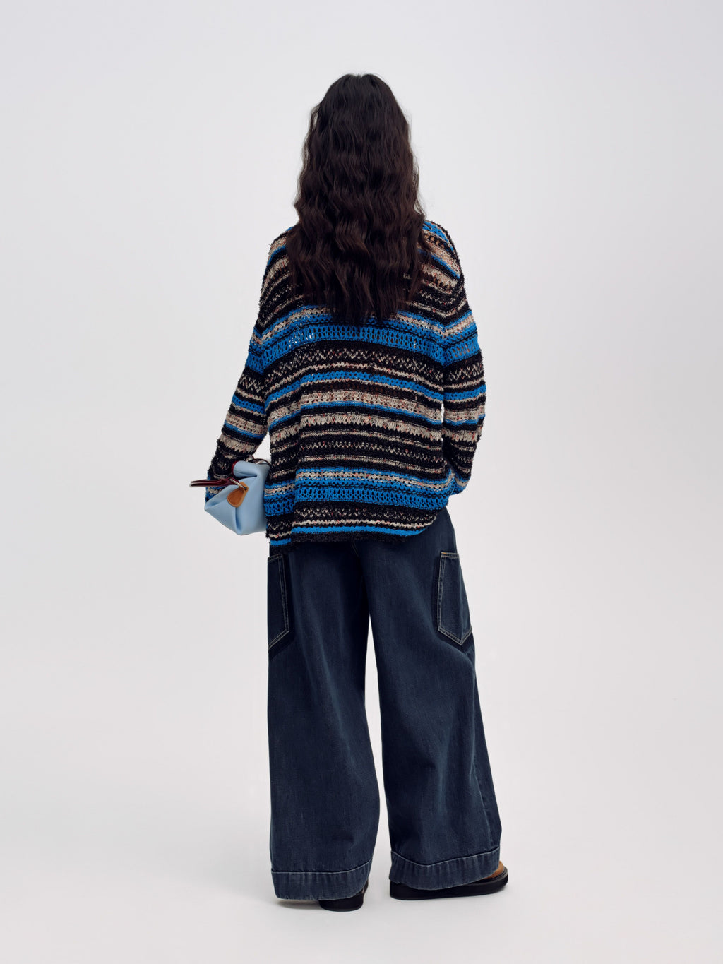 Loose Multicolor Long-Sleeve Sweater - 3