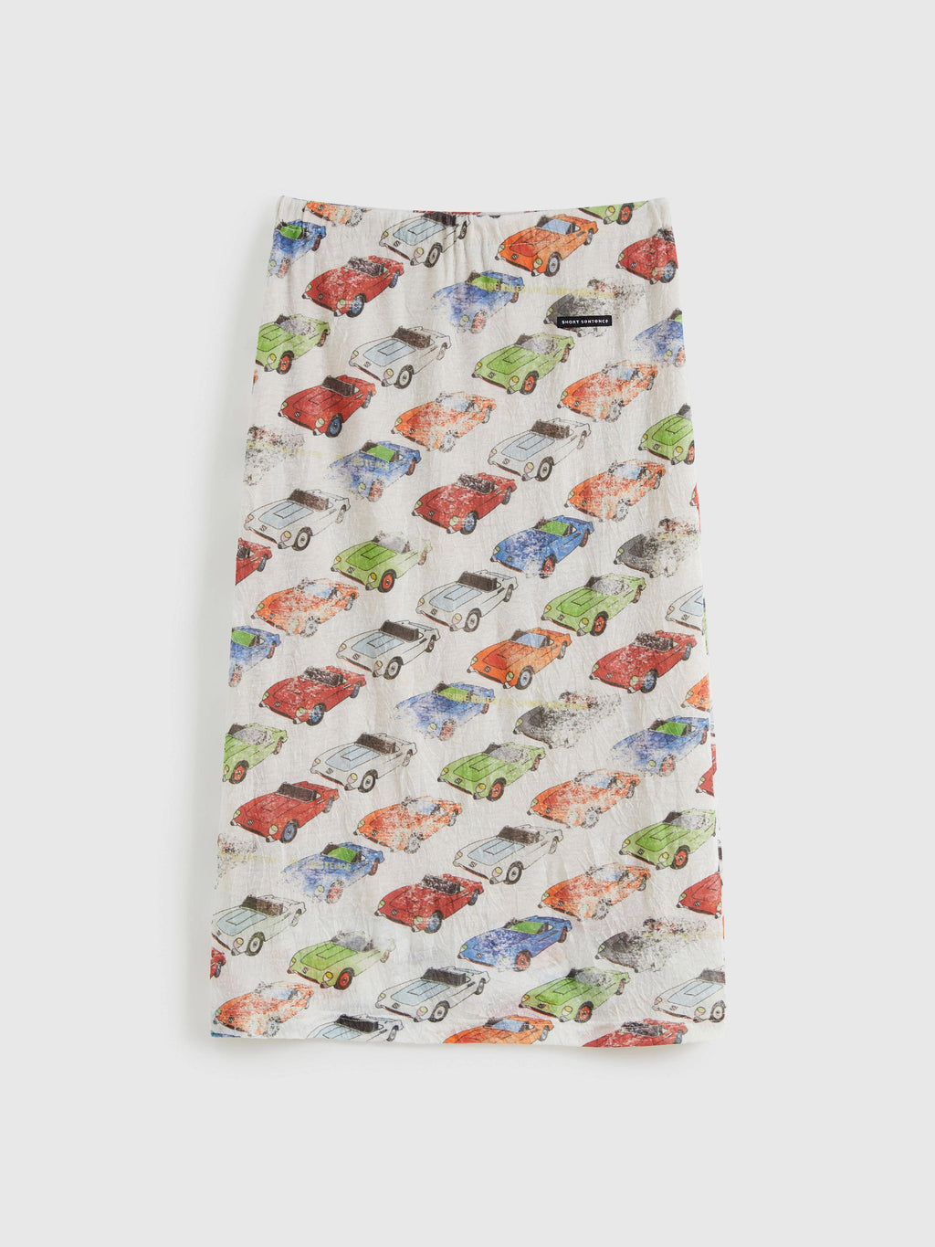Crinkled Car‑Print Skirt - 9