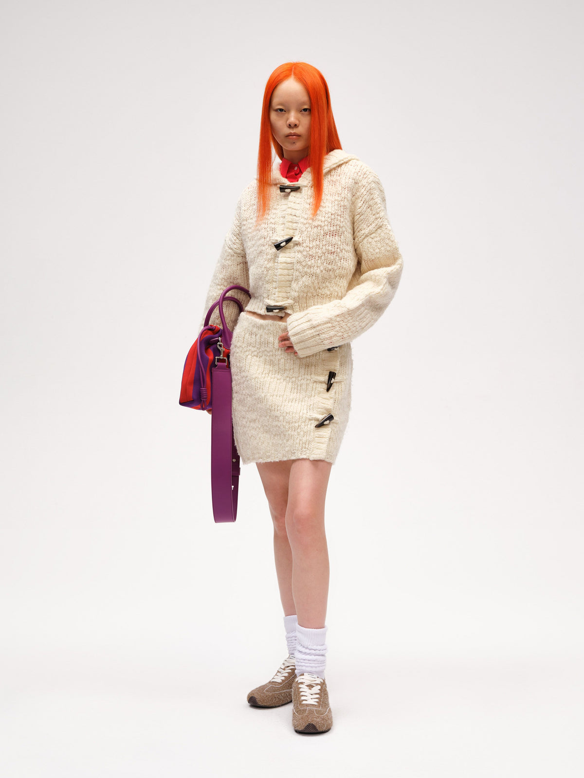 Handwork Wool Cropped Cardigan - 1