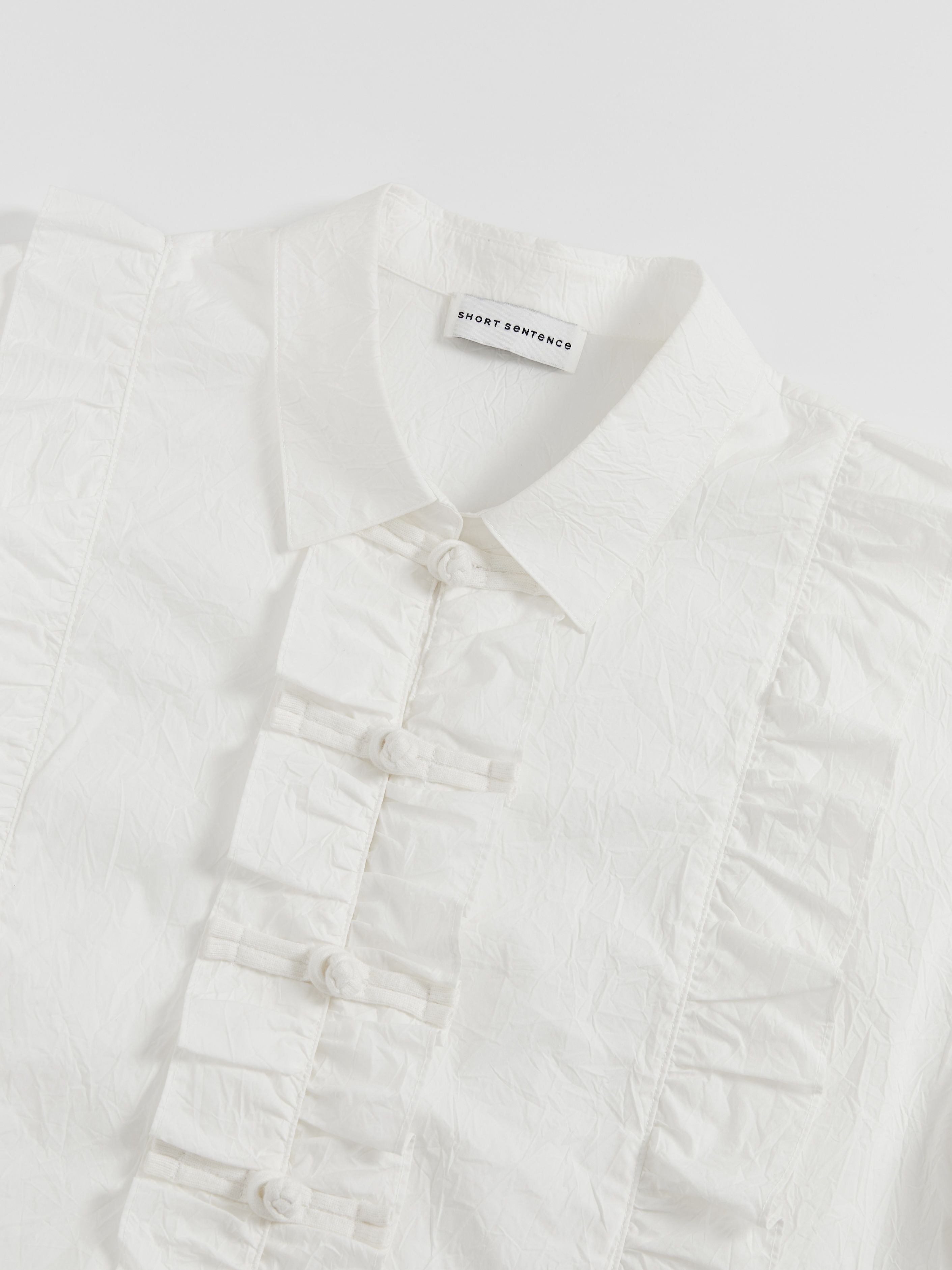 Wrinkled Button-Up Shirt - 5