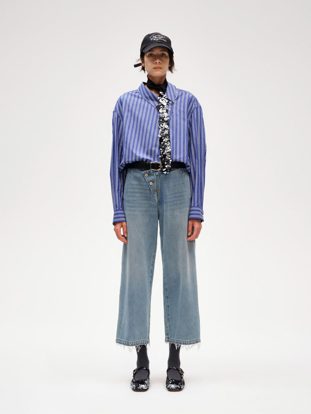 Slanted Striped Shirt - 2