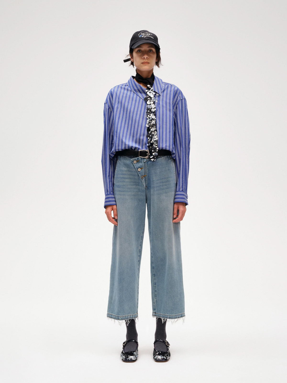 Slanted Striped Shirt - 2