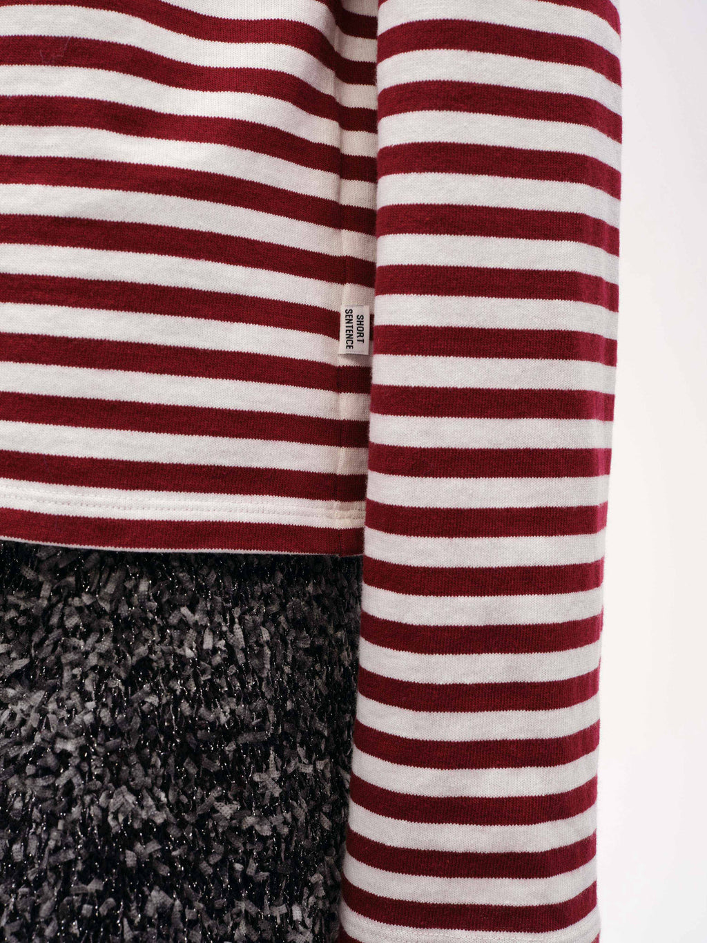 Color Block Striped Shell Embroidered T-shirt - 4