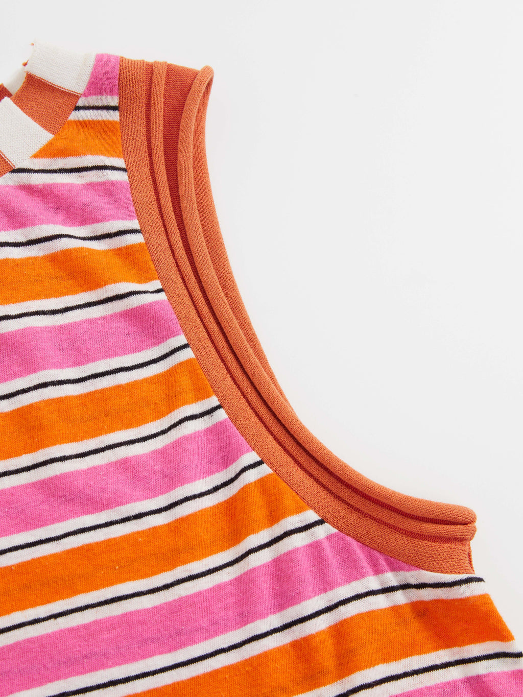 Striped Linen Cotton Vest Dress - 6
