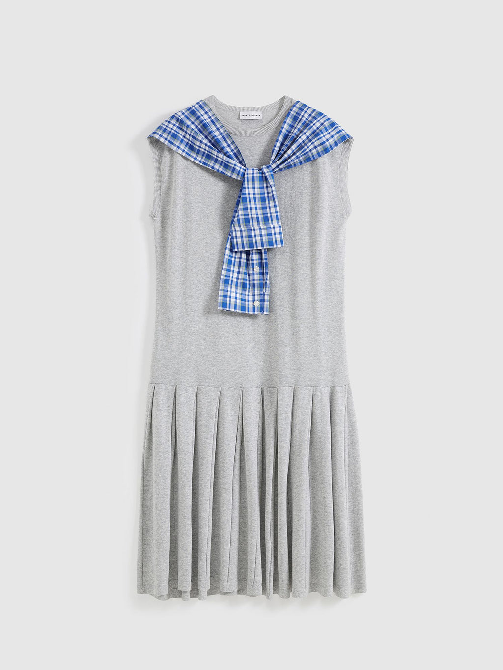 Shawl Collar Sleeveless Knit Dress - 7