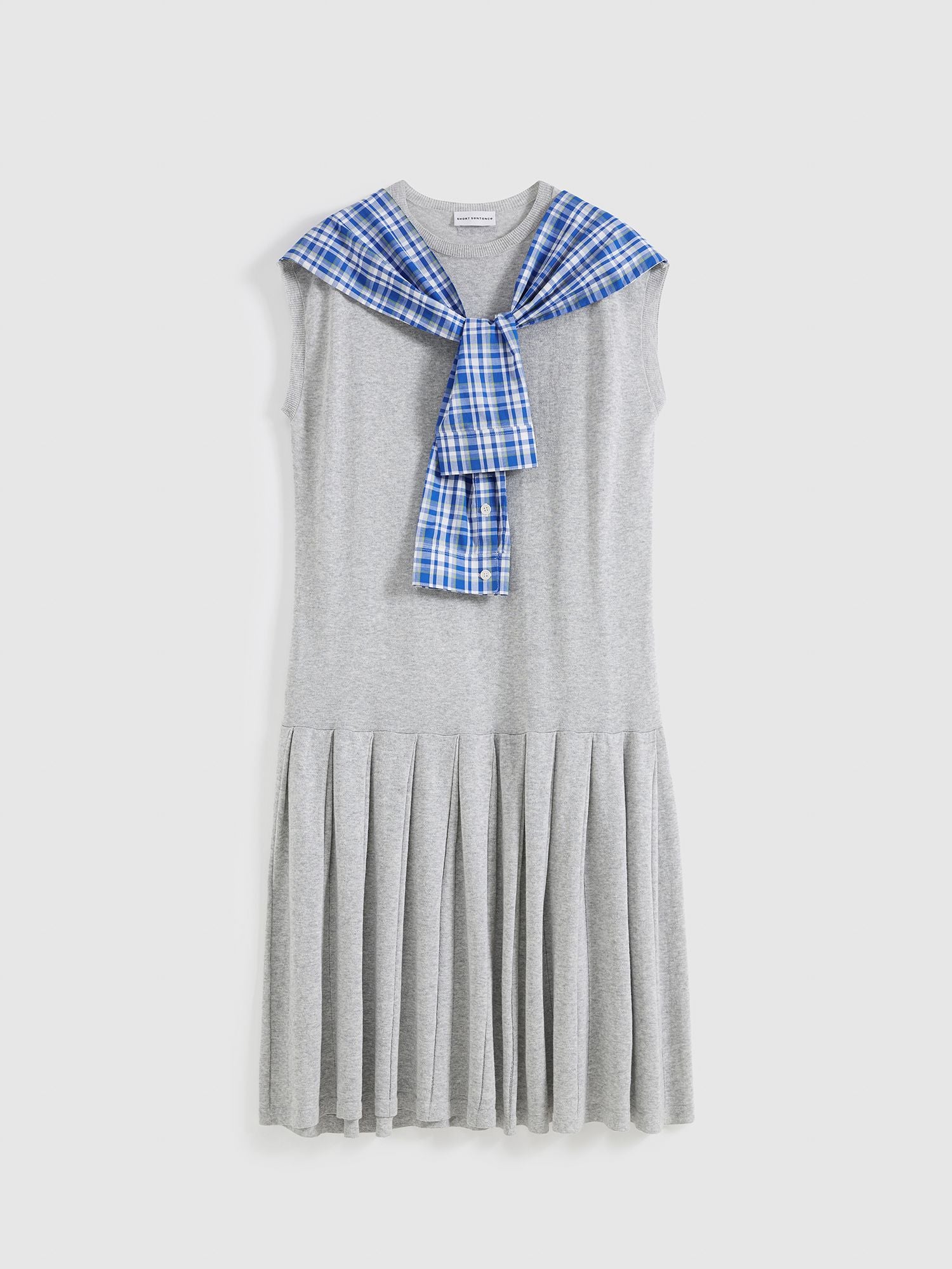 Shawl Collar Sleeveless Knit Dress - 7