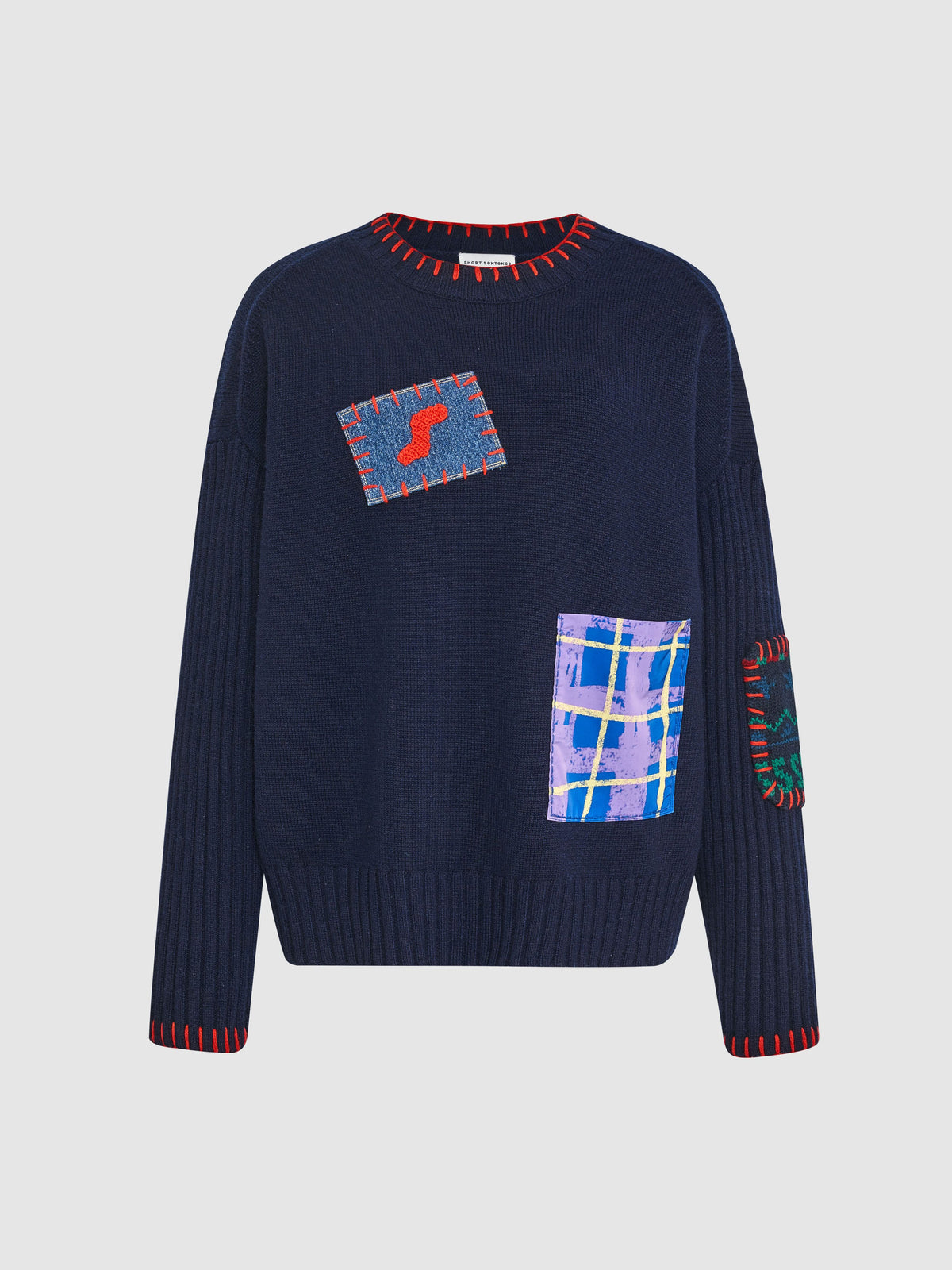 Hand-Embroidered Patch Sweater - 8