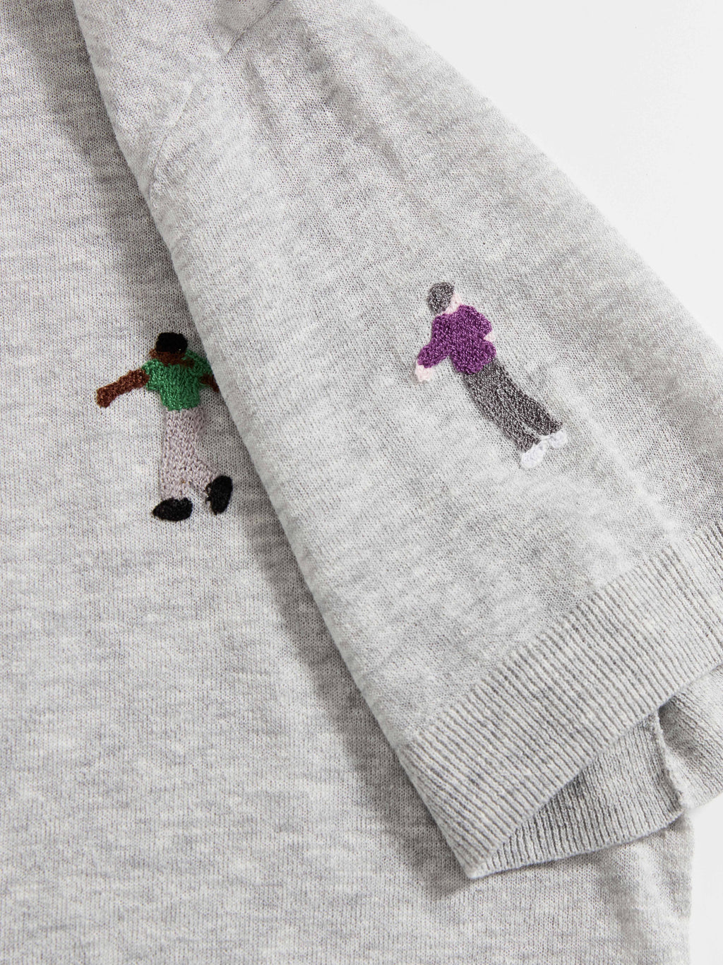 Figure Motif Embroidered Cardigan - 7