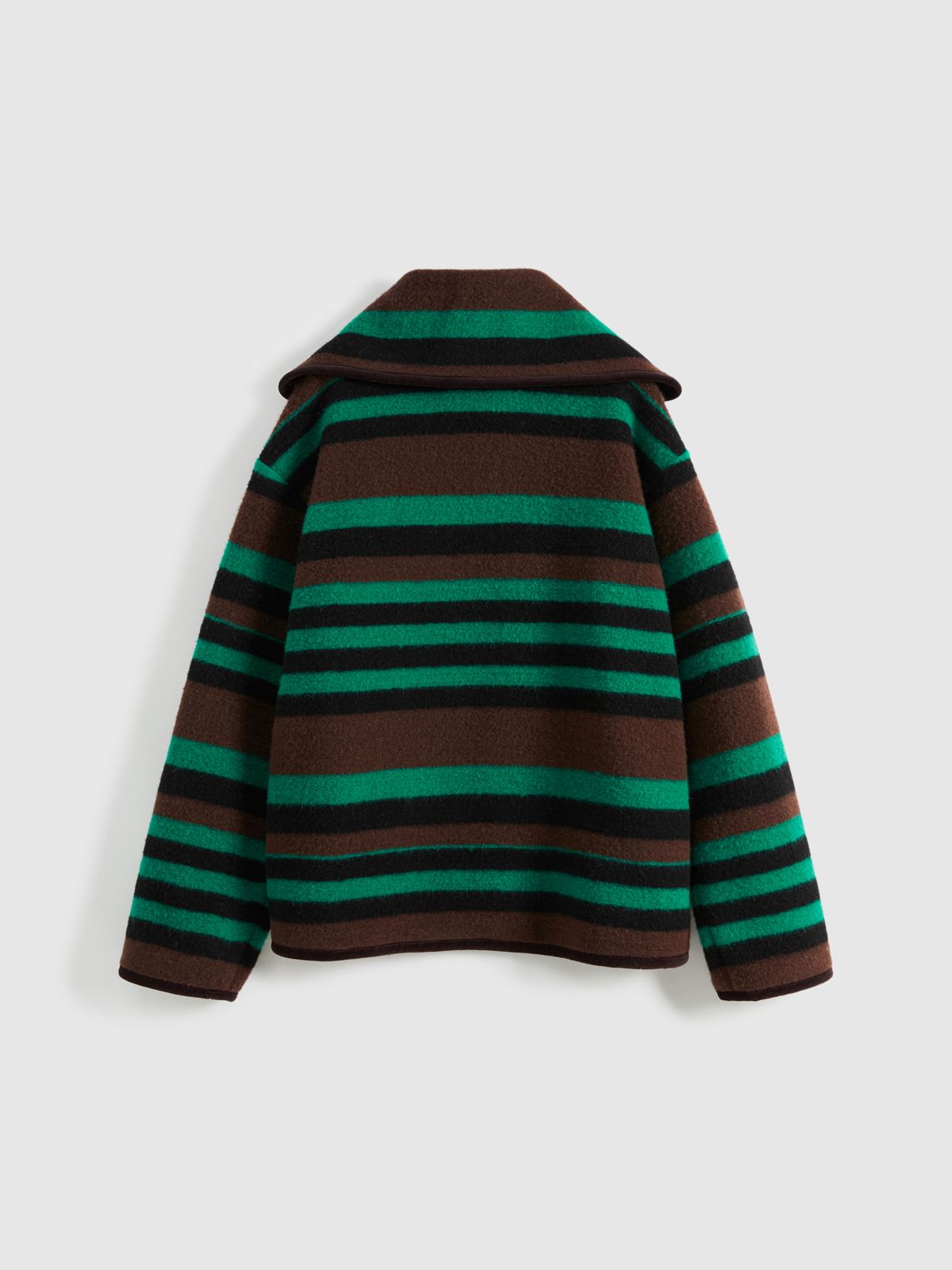 Colorful Striped Lapel Jacket - 7