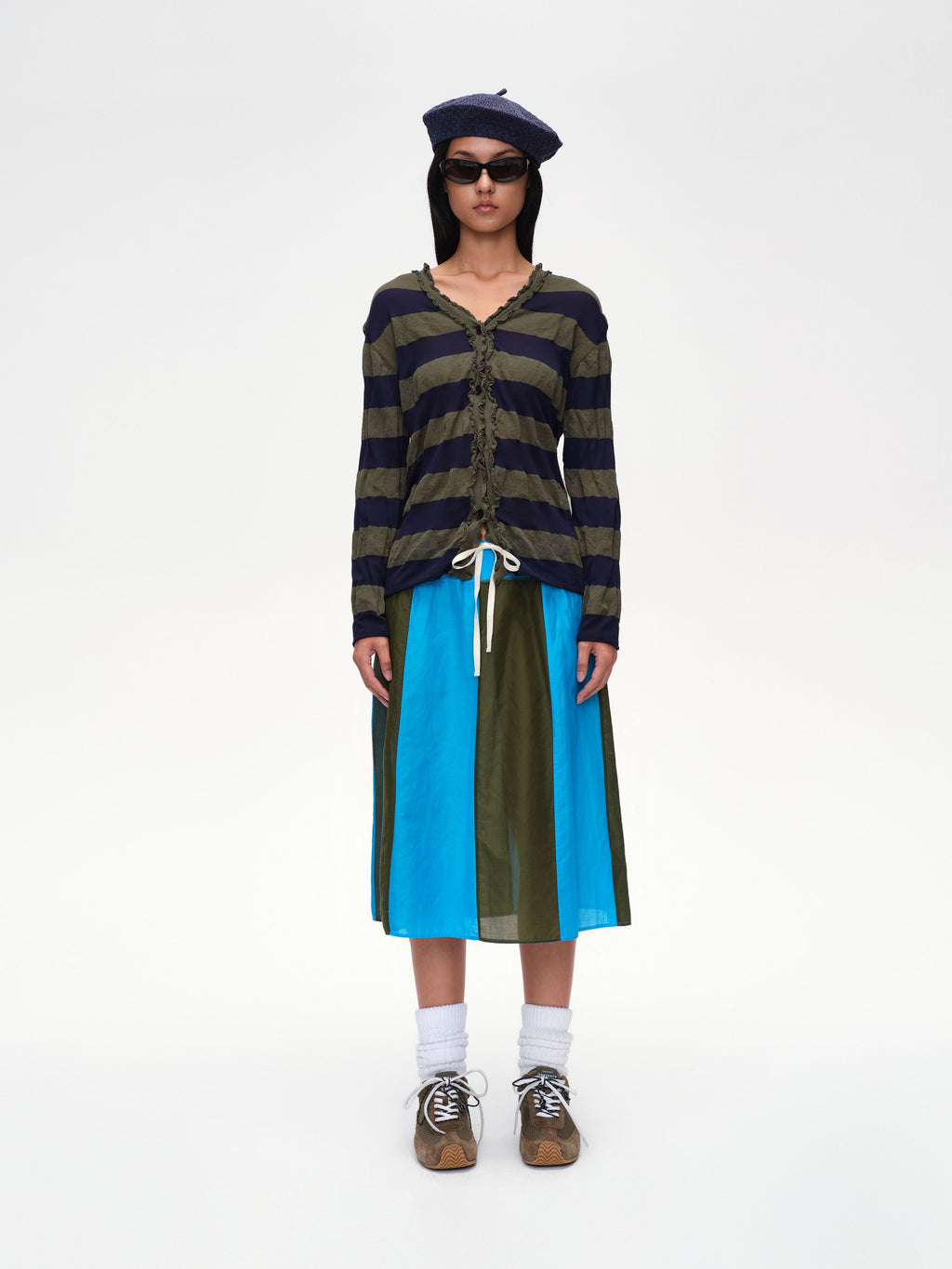 Crinkle Striped Cardigan - 2