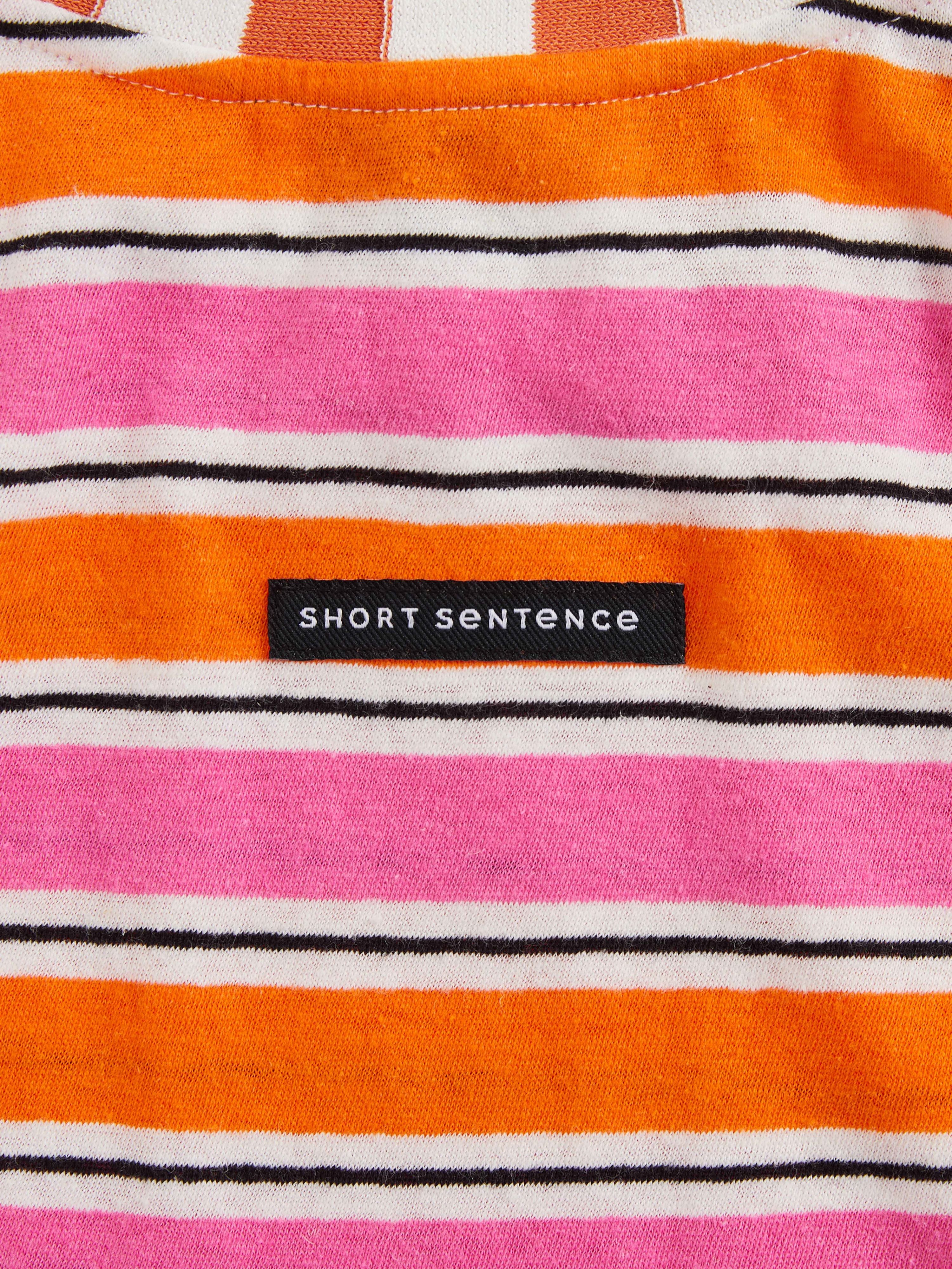 Striped Linen Cotton Vest Dress - 7