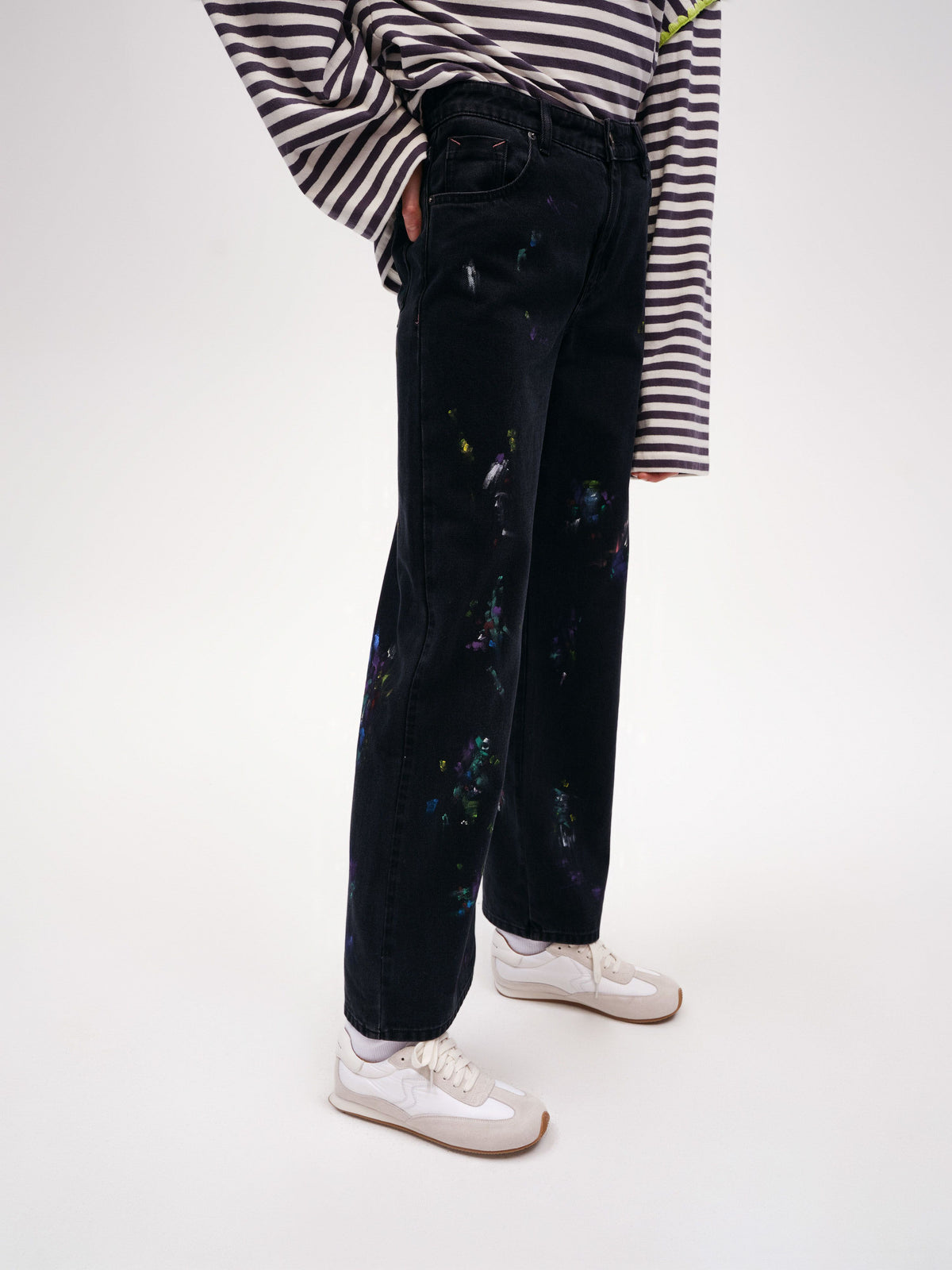 Mid-rise Straight Painter’s Jeans - 1