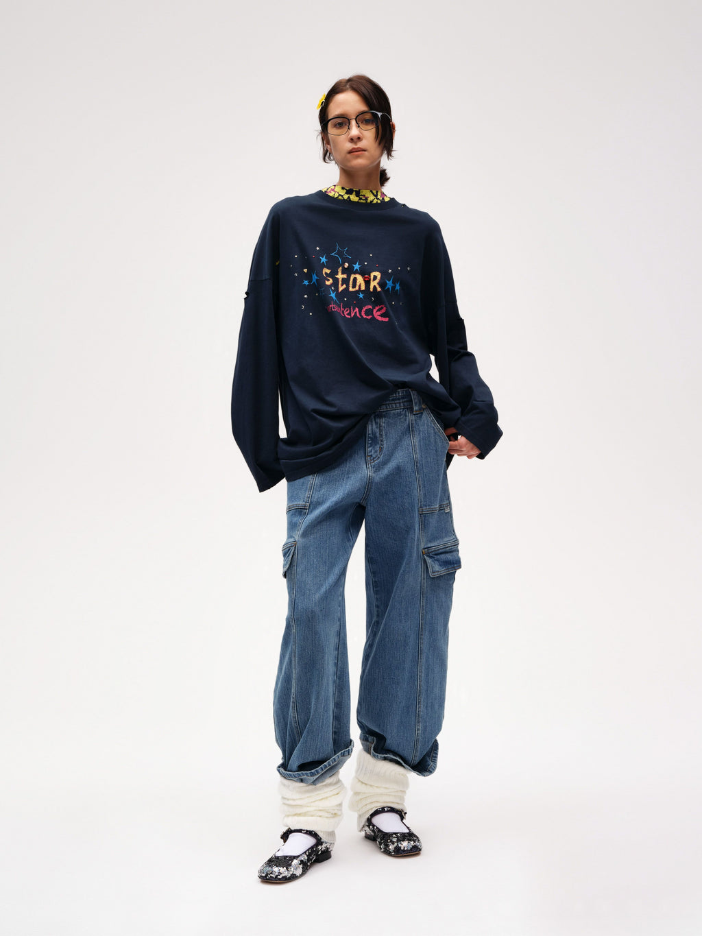 Crystal Ripped Long Sleeve T-shirt - 2