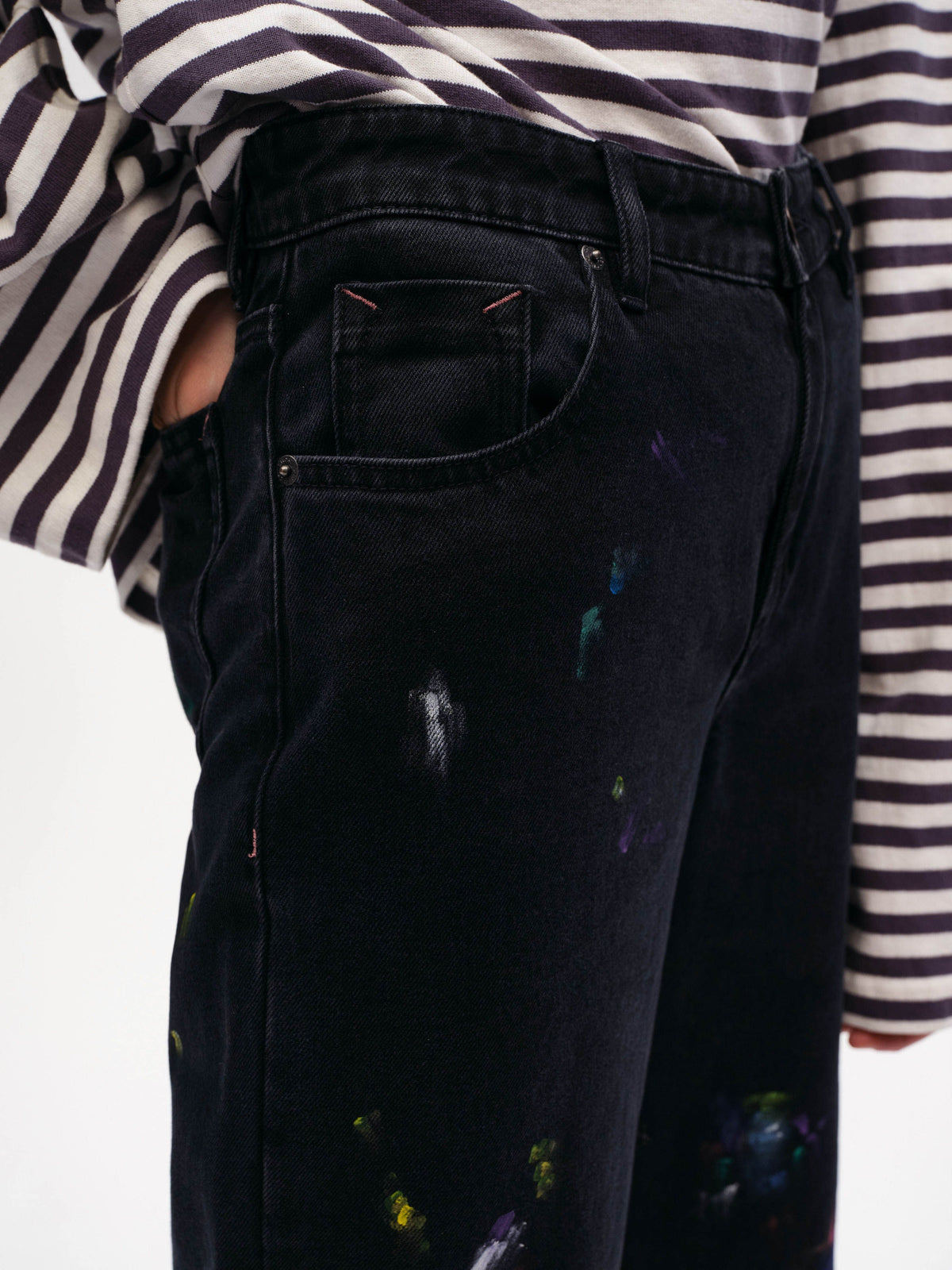 Mid-rise Straight Painter’s Jeans - 4
