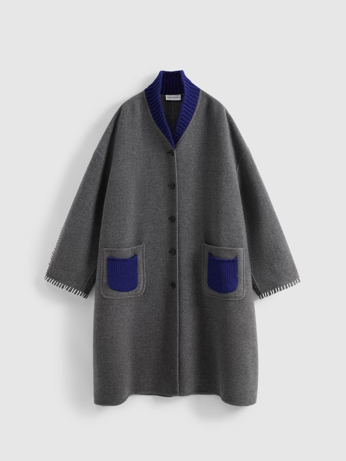 Knitted Lapel Double-Face Coat - 8