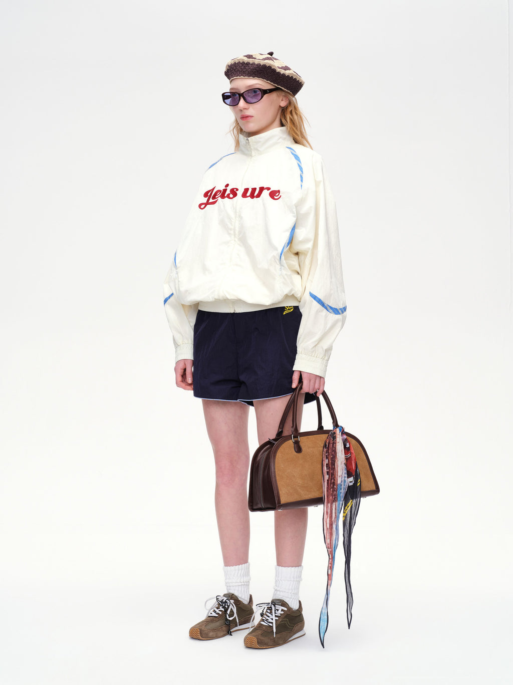Lettering Embroidered Nylon Jacket - 3
