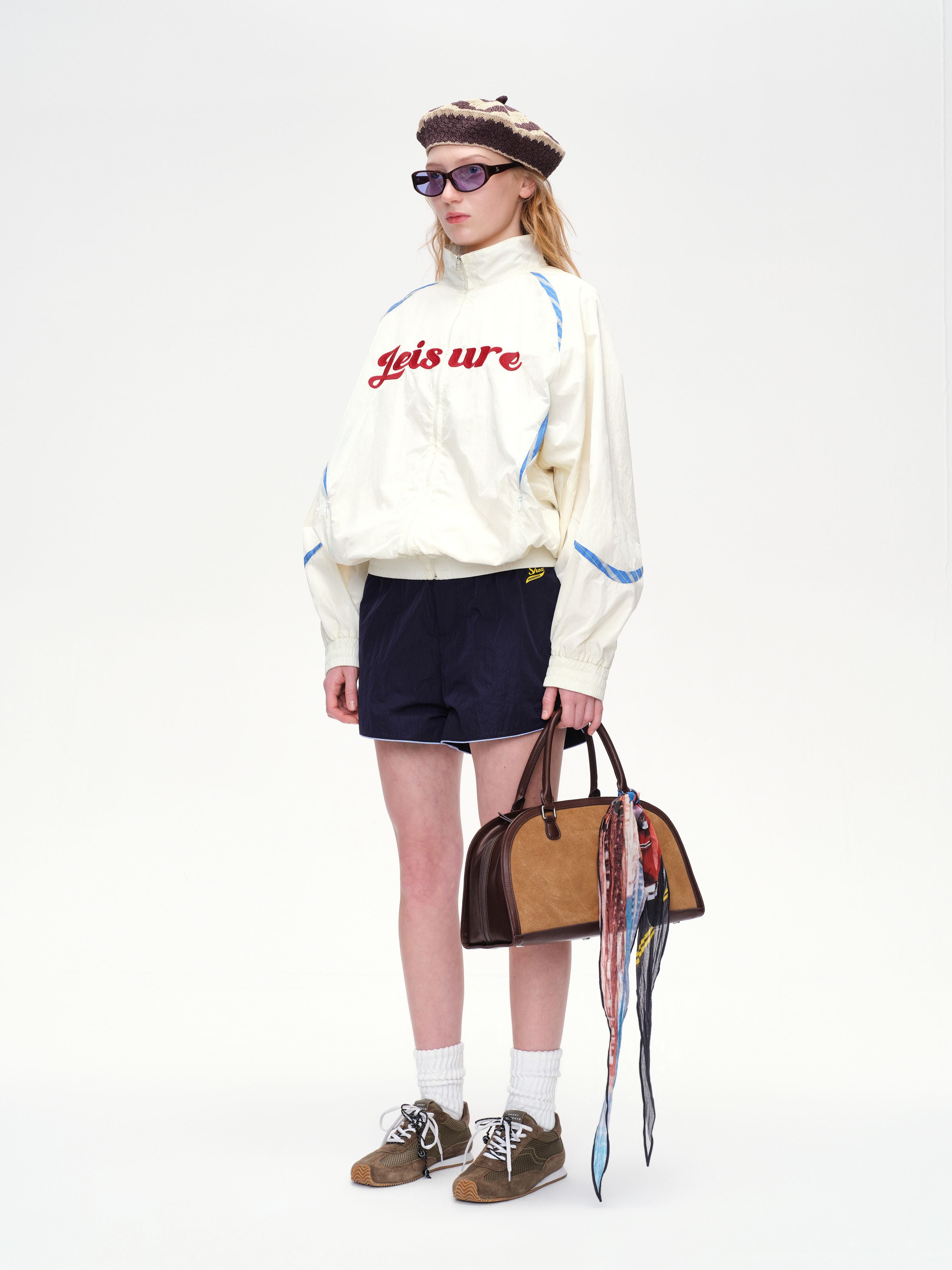 Lettering Embroidered Nylon Jacket - 3