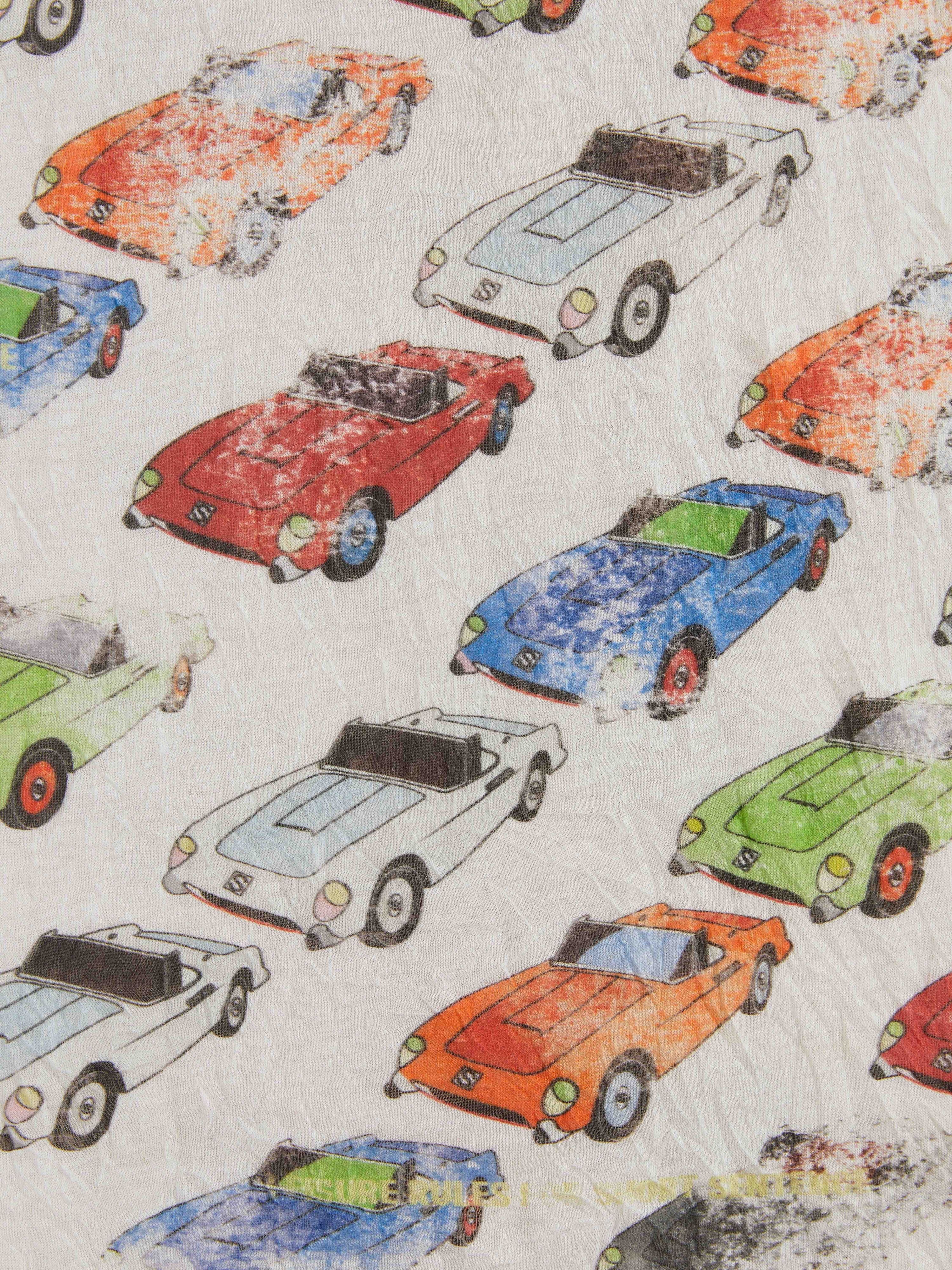 Crinkled Car‑Print Skirt - 7