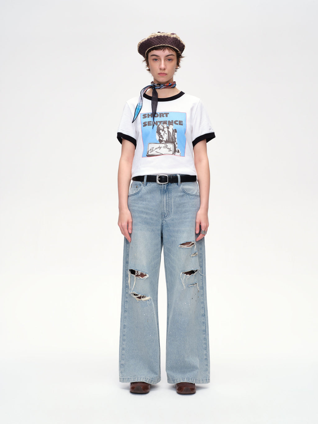 Colorblock Poster Print T-shirt - 2