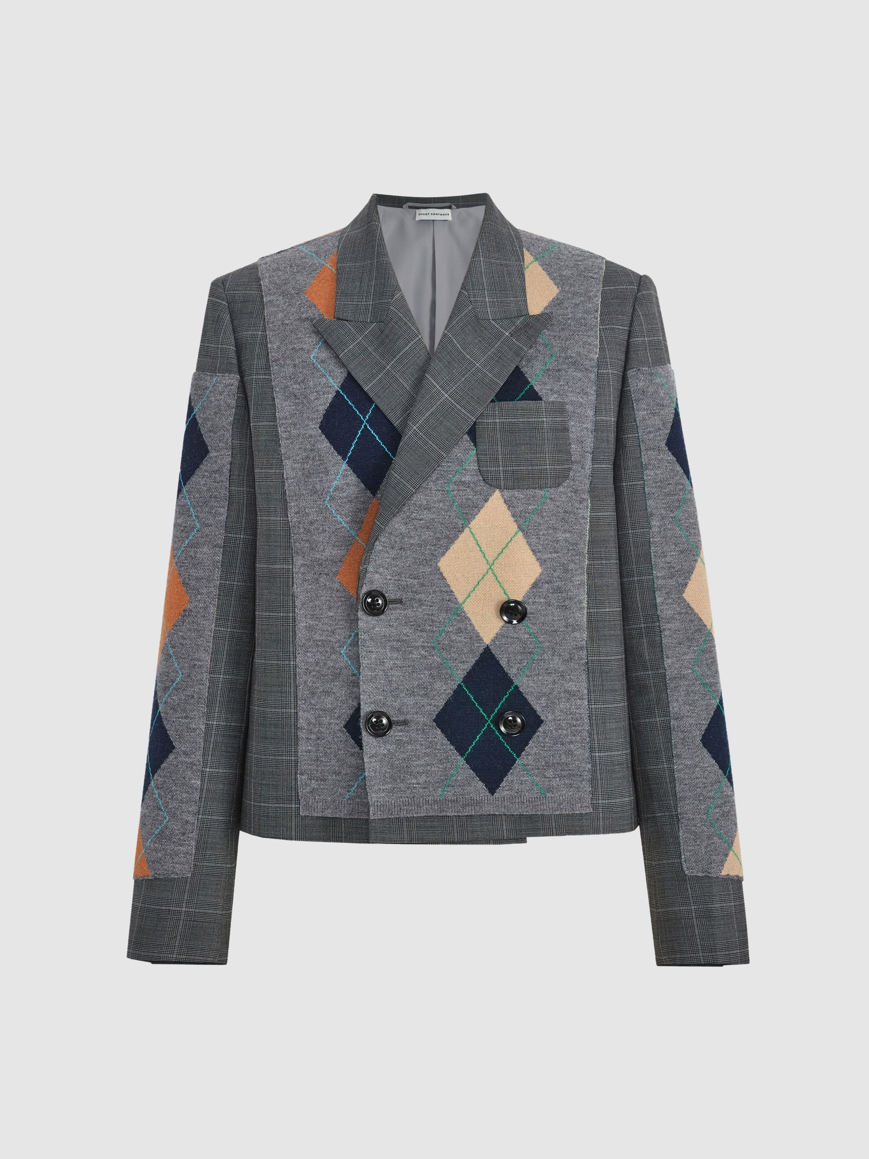 Argyle Swatch Patchwork Blazer - 7
