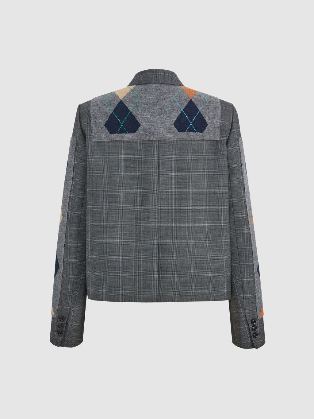 Argyle Swatch Patchwork Blazer - 8