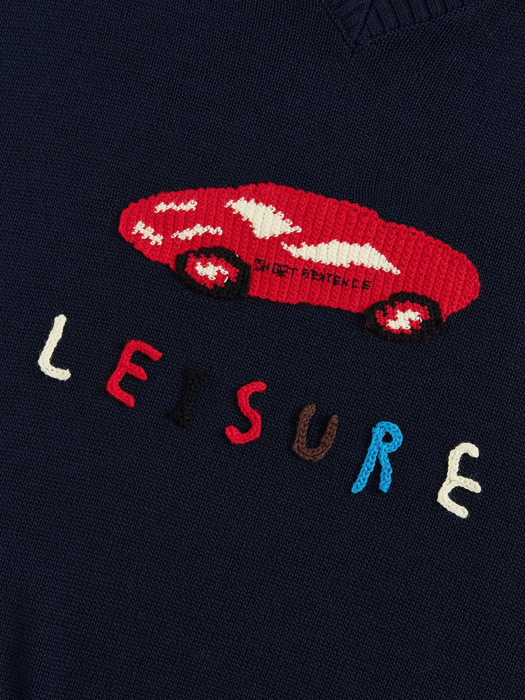 Crochet Car V‑Neck Sweater - 5