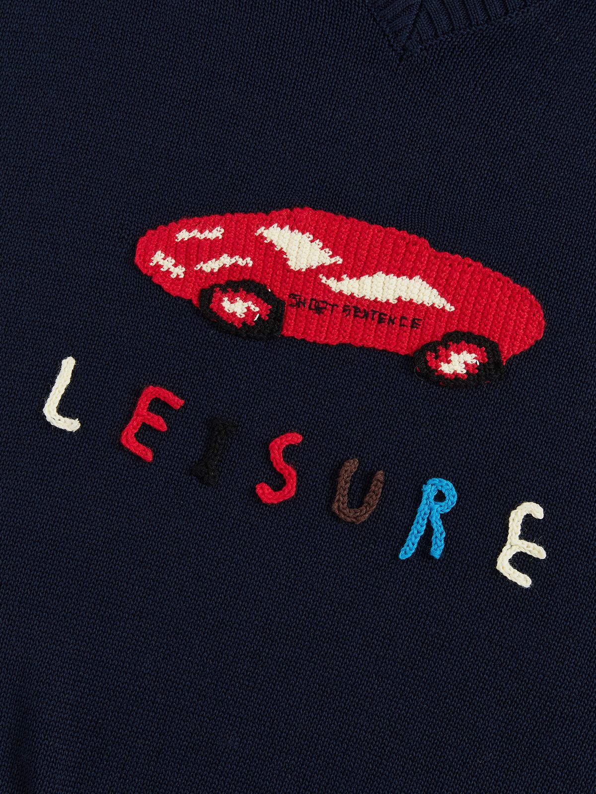 Crochet Car V‑Neck Sweater - 5