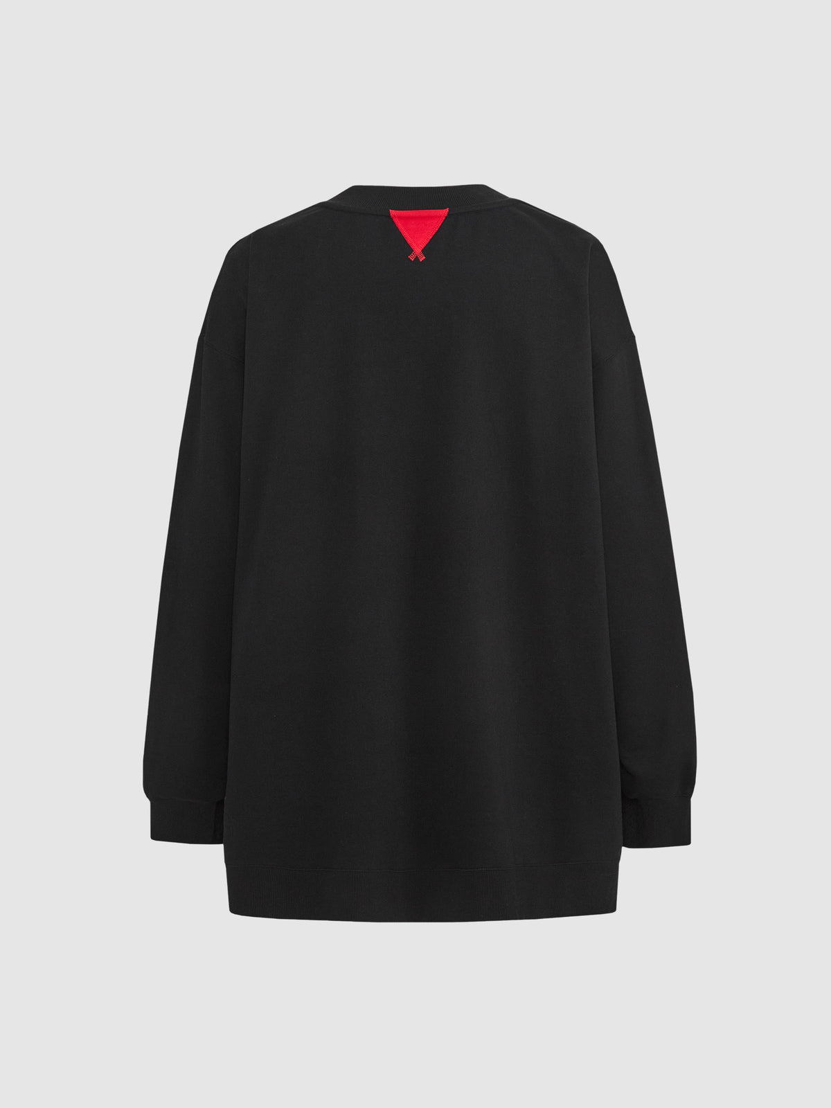 Oversized V-Neck Slogan Sweatshirt - 7
