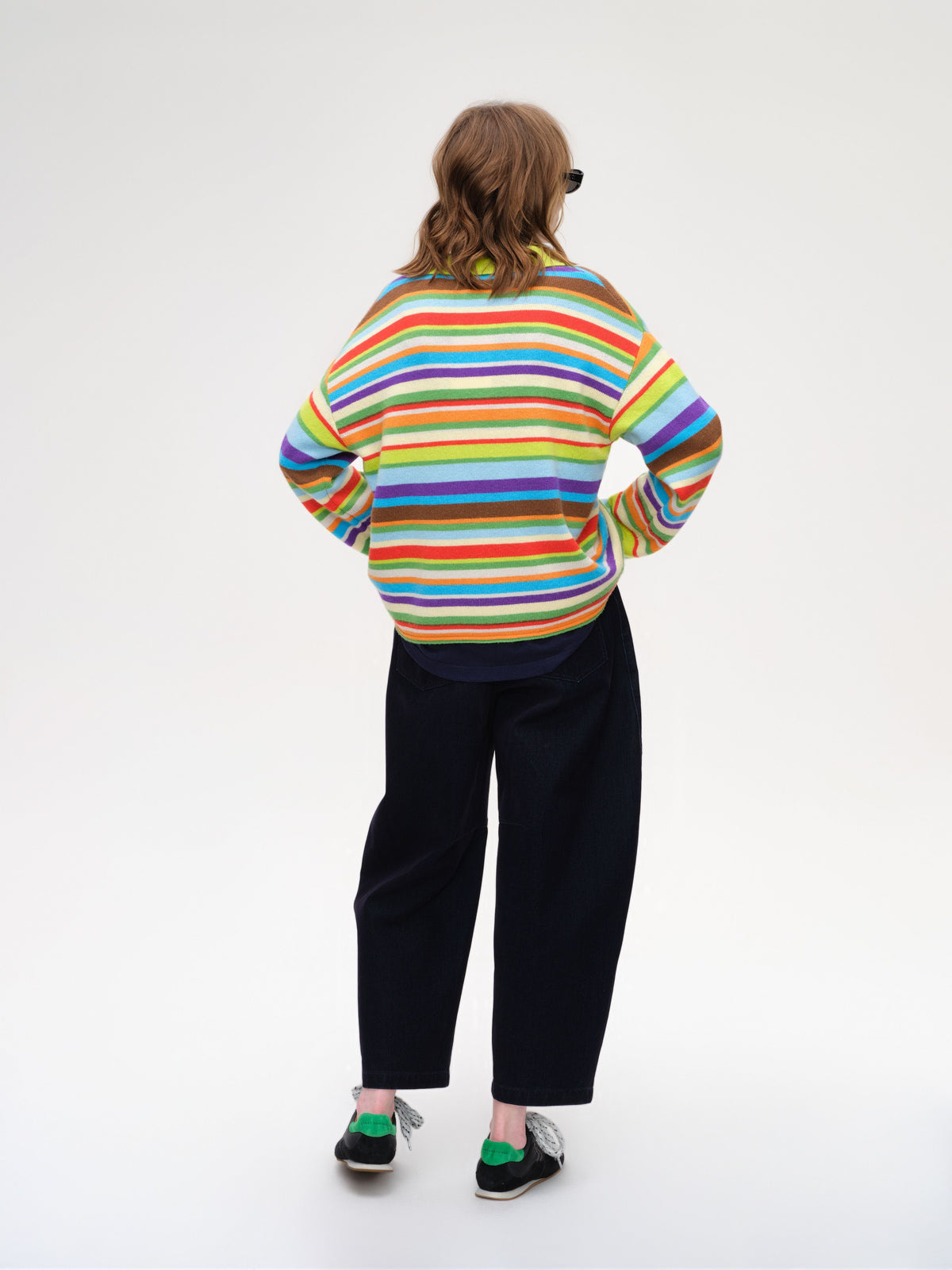 Rainbow Stripe Polo Sweater - 3