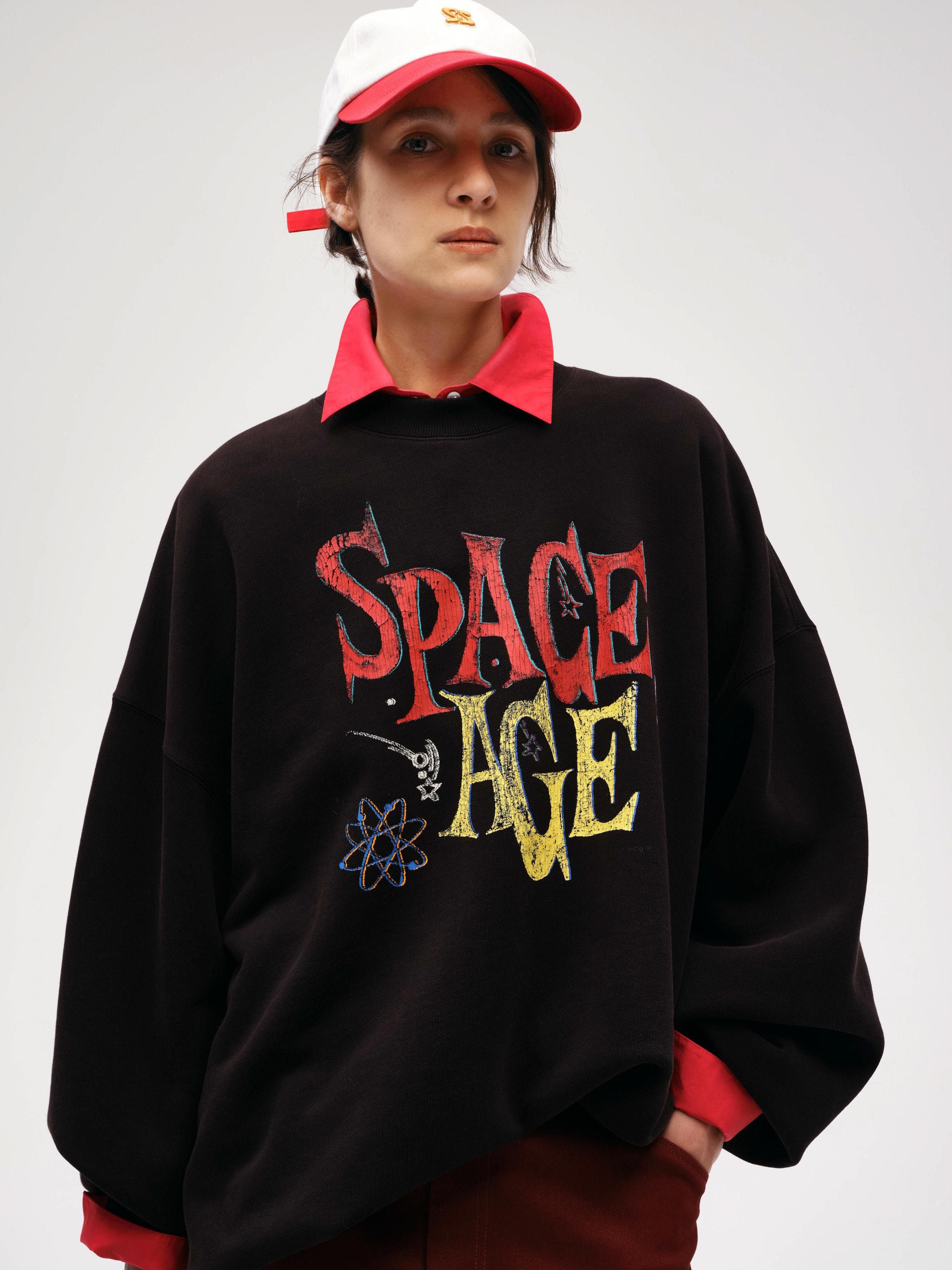Distressed Space Age Sweatshirt - 1