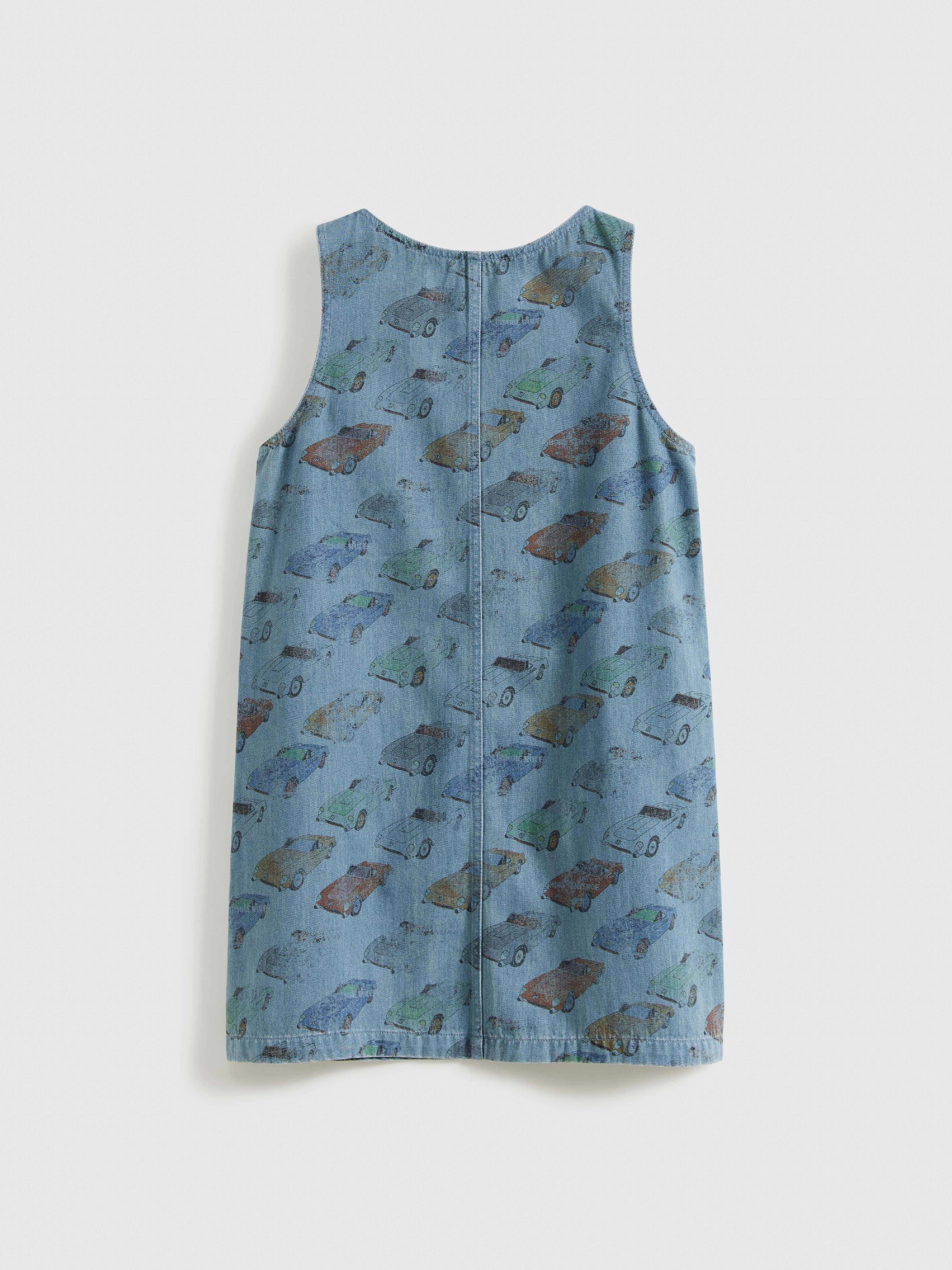 Car‑Print Denim Dress - 9