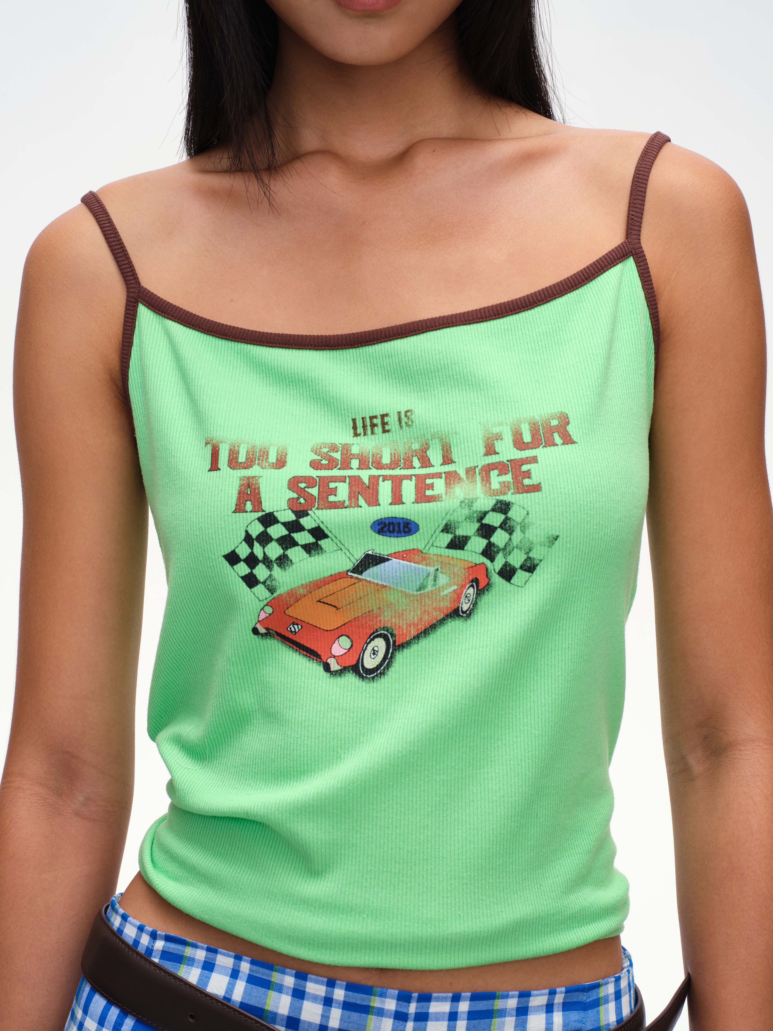 Printed Slim‑fit Tank Top - 1