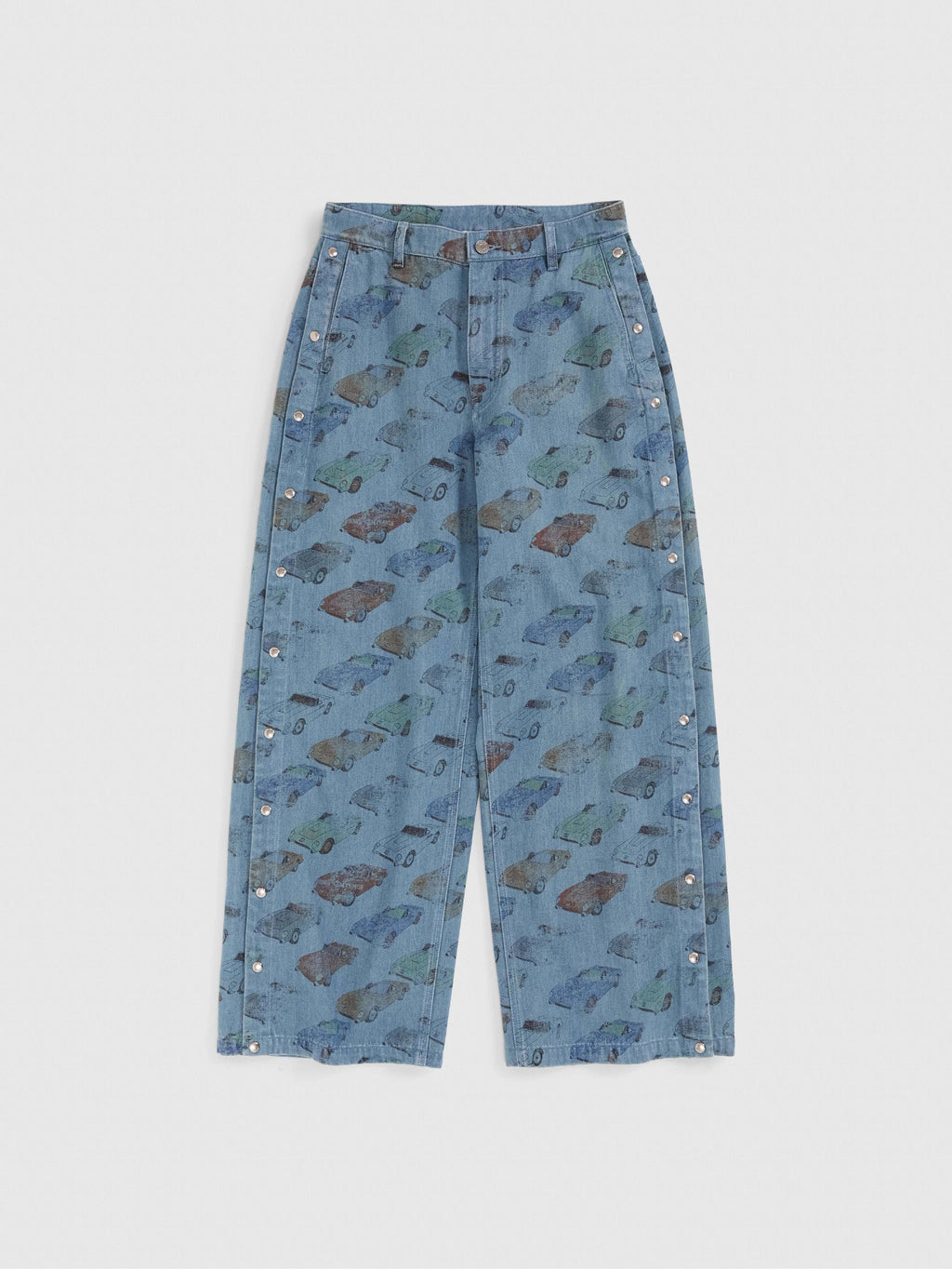 Car‑Print Snap Jeans - 9