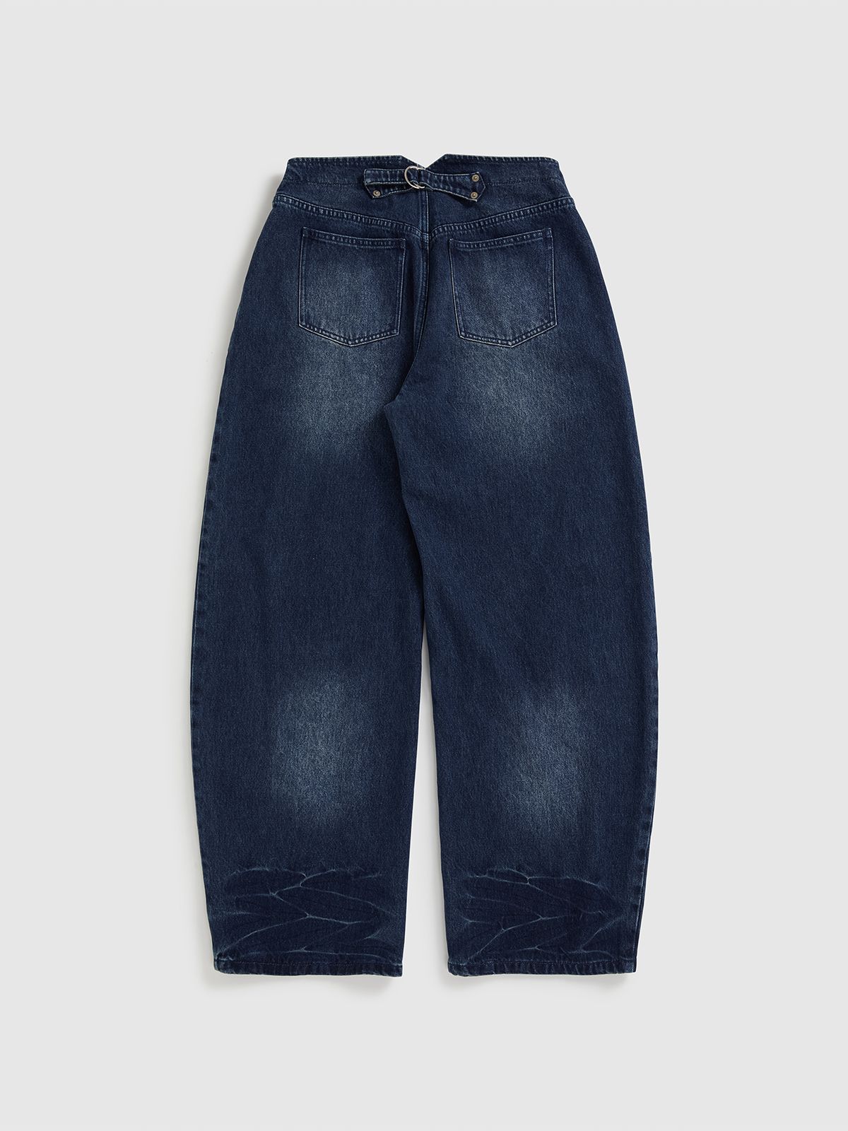 Curved Hem Denim Trousers - 10
