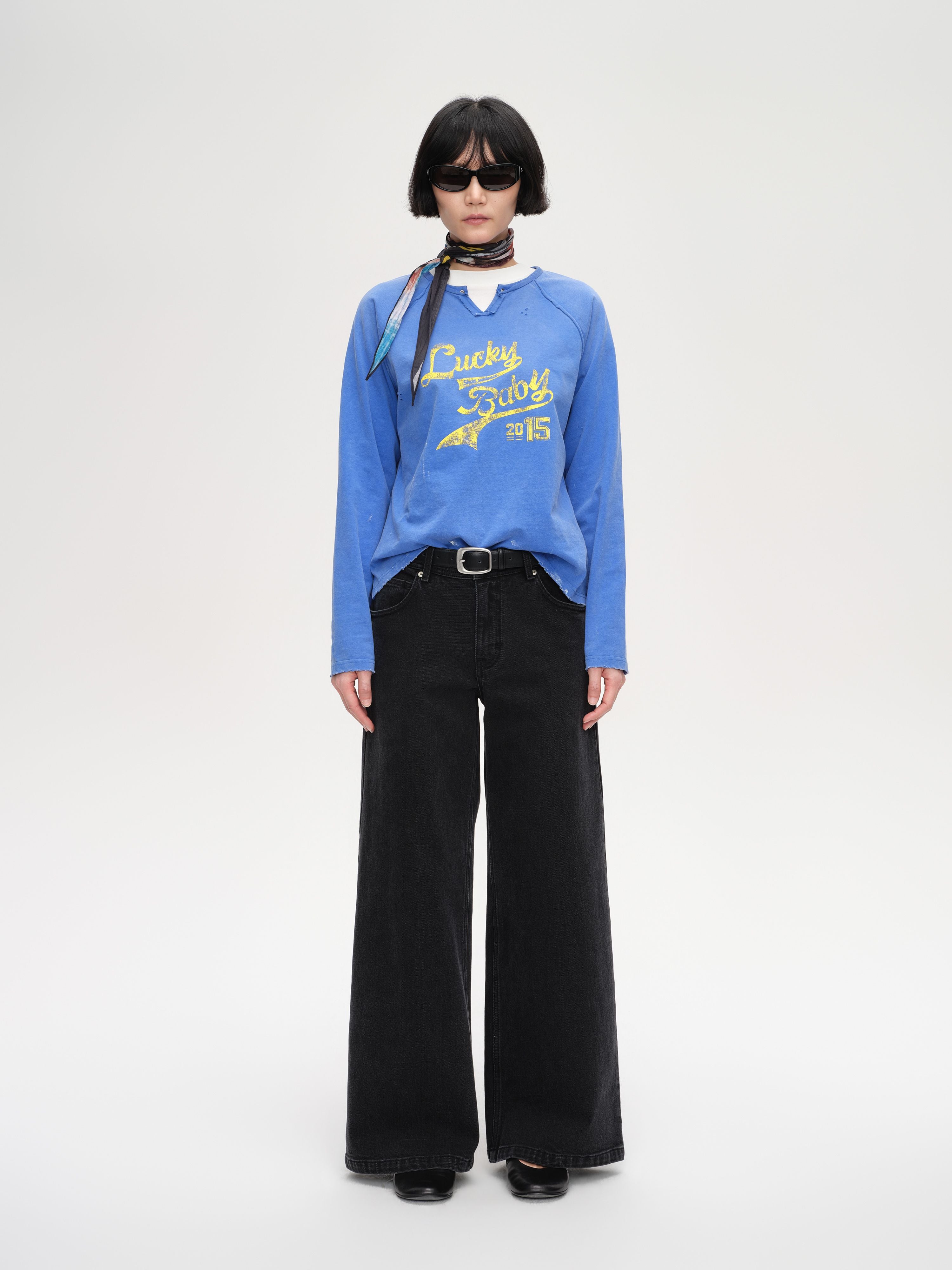 Retro Print Raglan T‑Shirt - 2