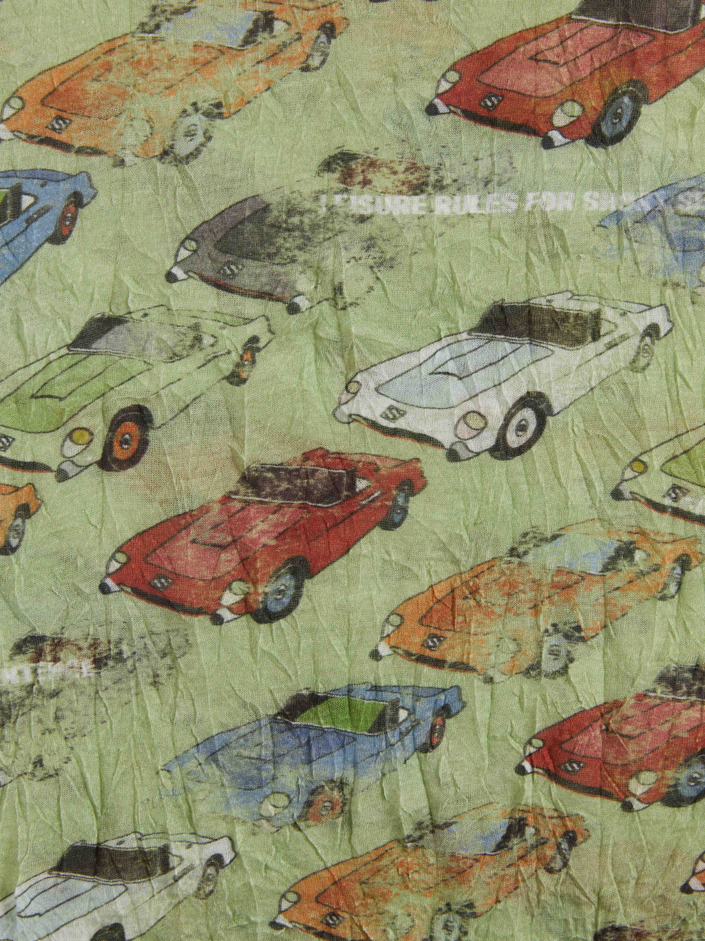 Crinkled Car-Print Shirt - 6