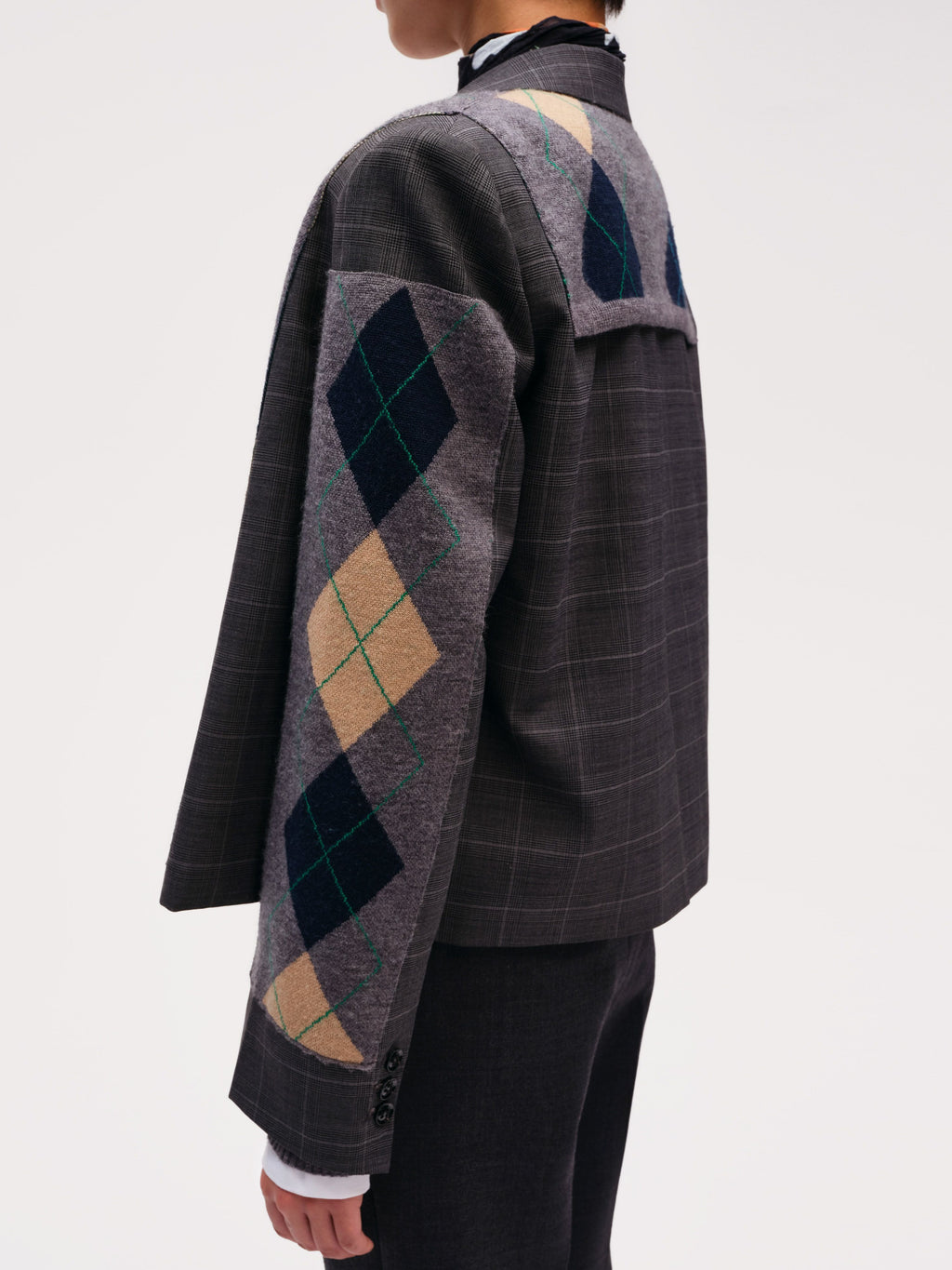 Argyle Swatch Patchwork Blazer - 5