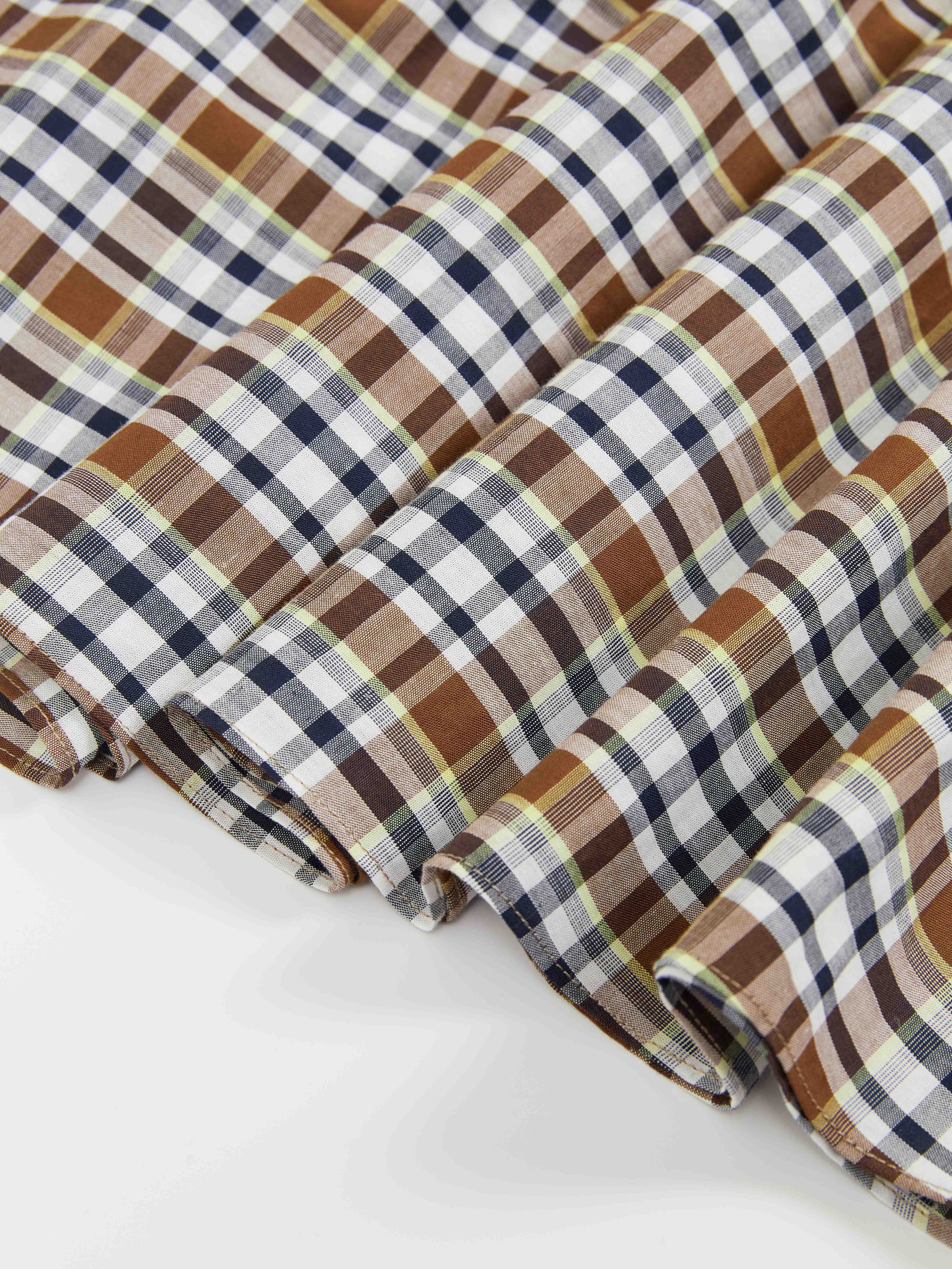 Plaid Patchwork Pleated Dress - 10
